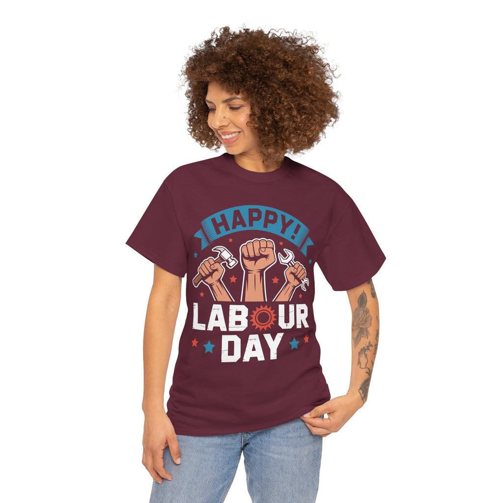 Happy US Labour Day Unisex Heavy Cotton T-Shirt