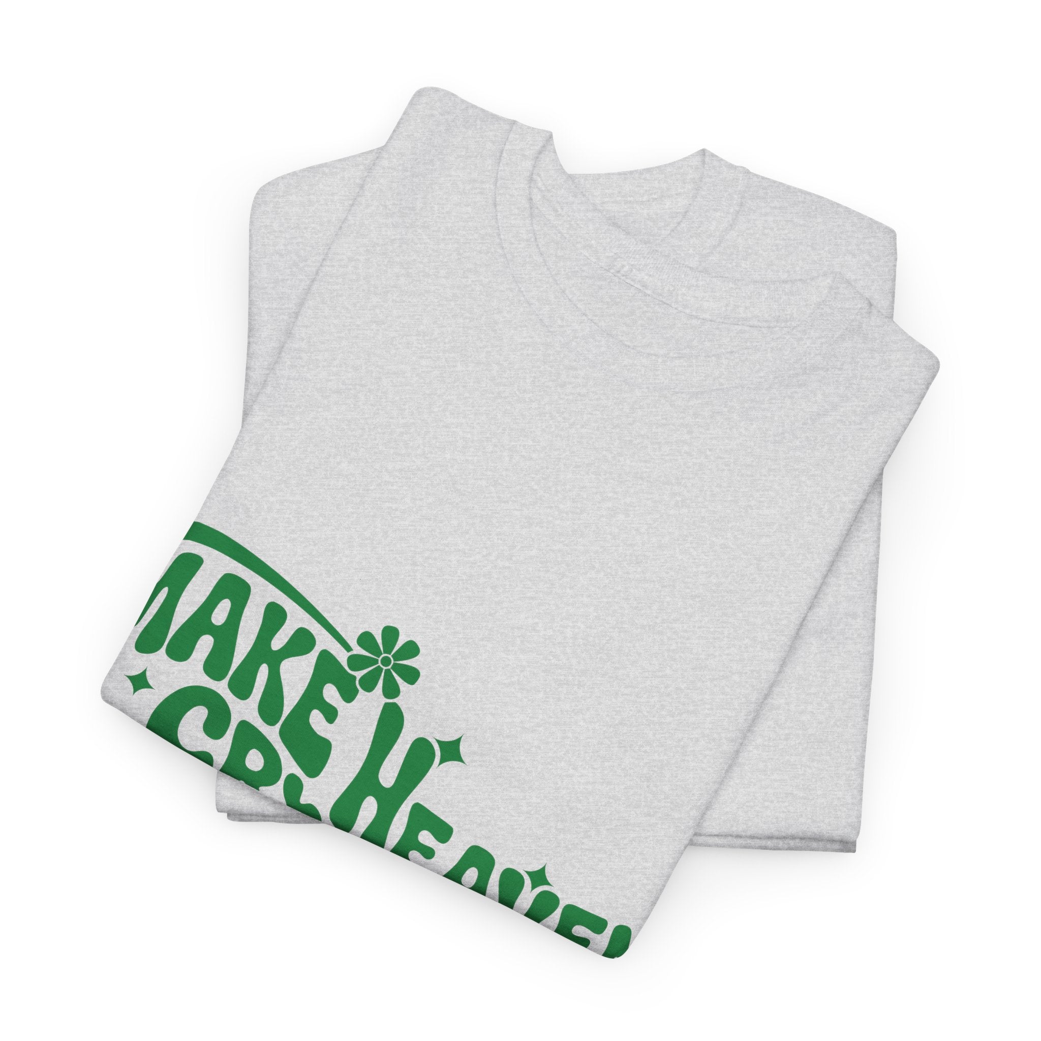 Make Heaven Crowded Retro Floral Christian Unisex Cotton T-Shirt