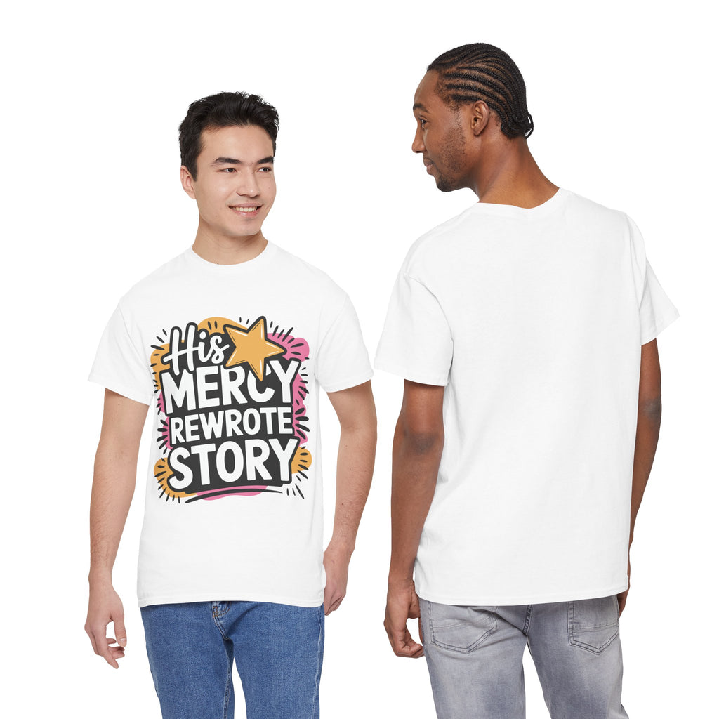 His Mercy Rewrote My Story Tee — Retro Christian Graphic T-Shirt