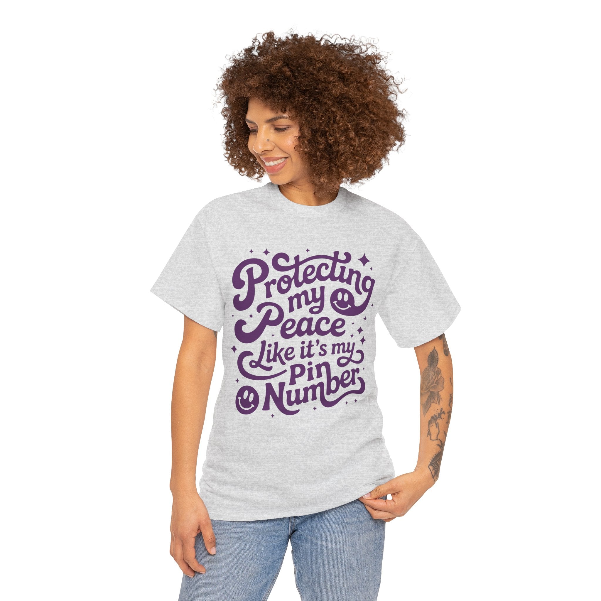 Protecting My Peace Like It’s My PIN Number Tee — Retro Motivational Graphic Unisex Cotton T-Shirt