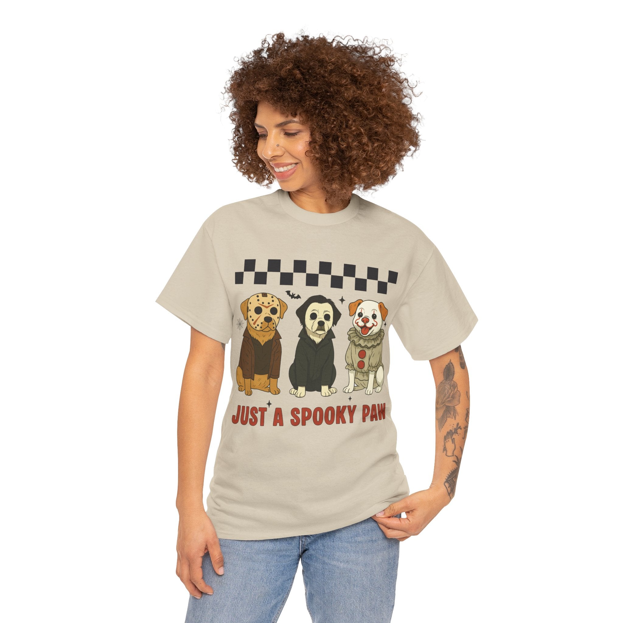 Halloween "Just A Spooky Paw" Unisex Cotton Tee