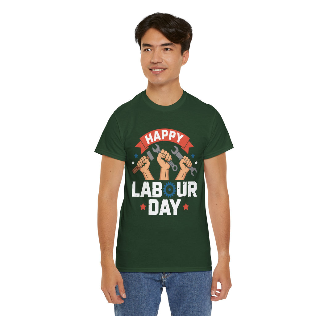 Happy US Labour Day Unisex Heavy Cotton T-Shirt