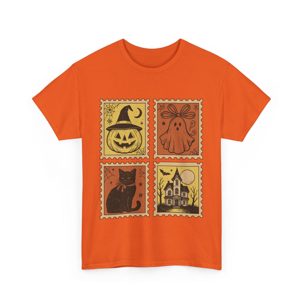 Halloween Stamp Design Unisex Heavy Cotton Tee