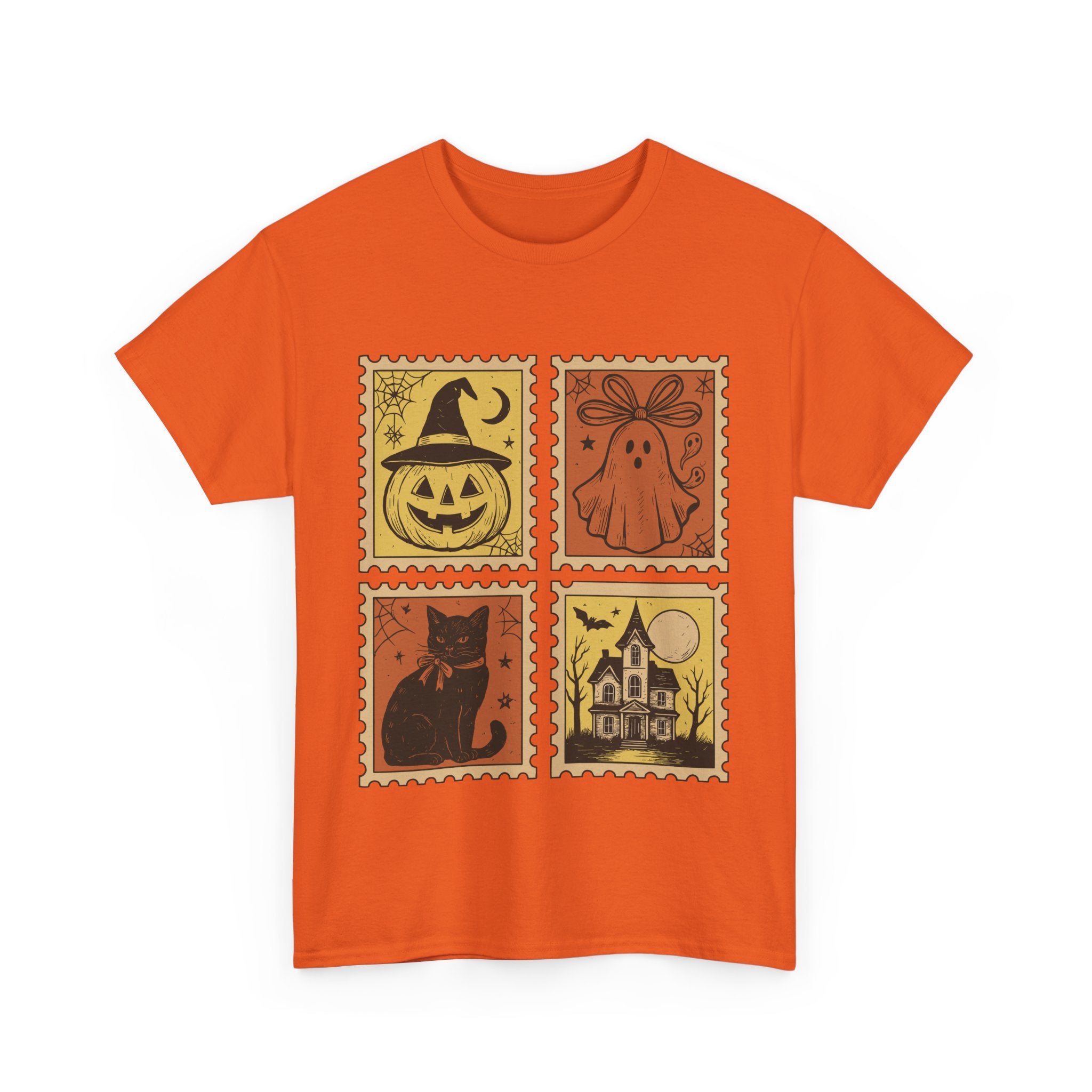 Halloween Stamp Design Unisex Heavy Cotton Tee