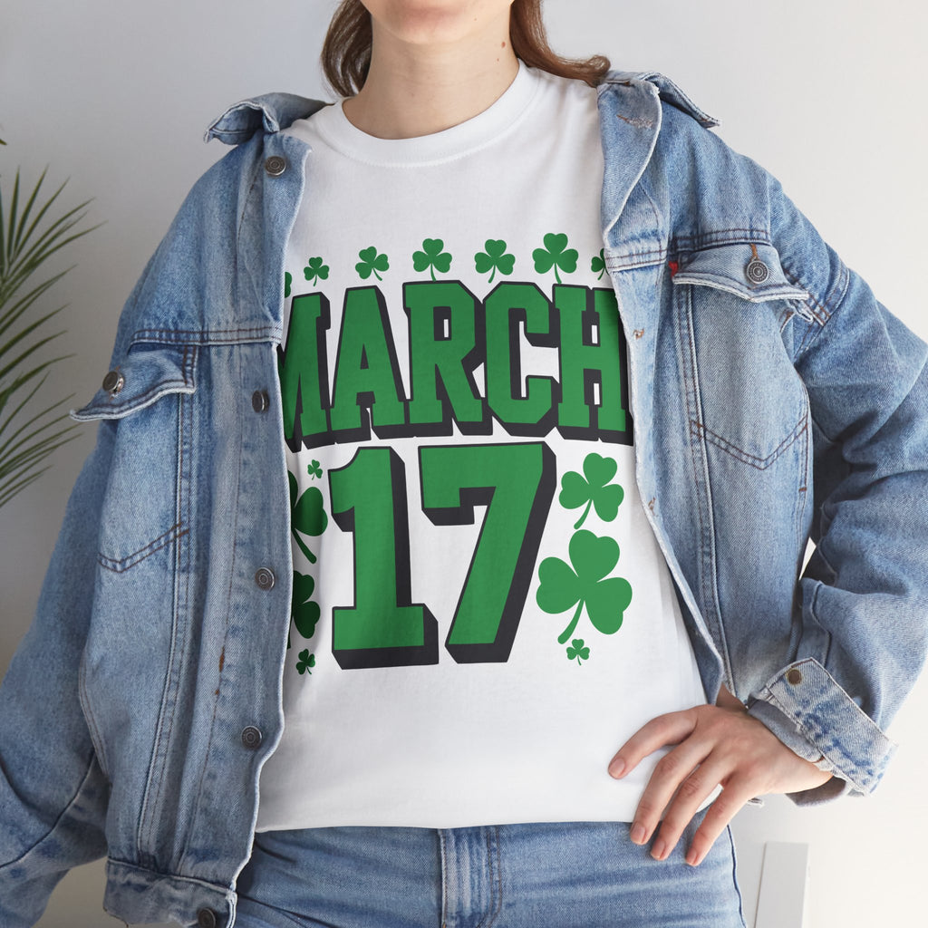 St. Patrick’s Day March 17 Shamrock Unisex Cotton T‑Shirt