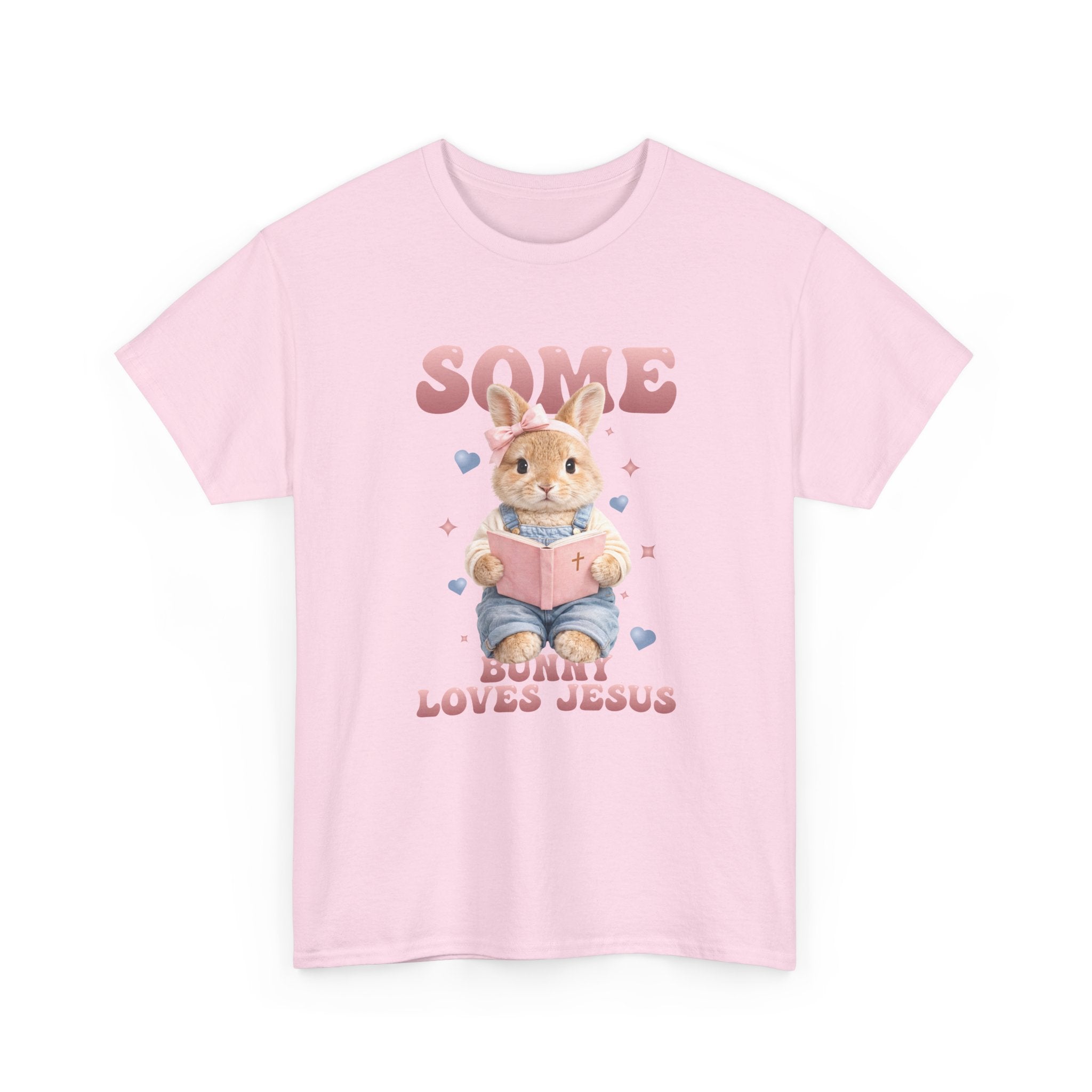 Some Bunny Loves Jesus Bunny Bible Unisex Cotton Tee