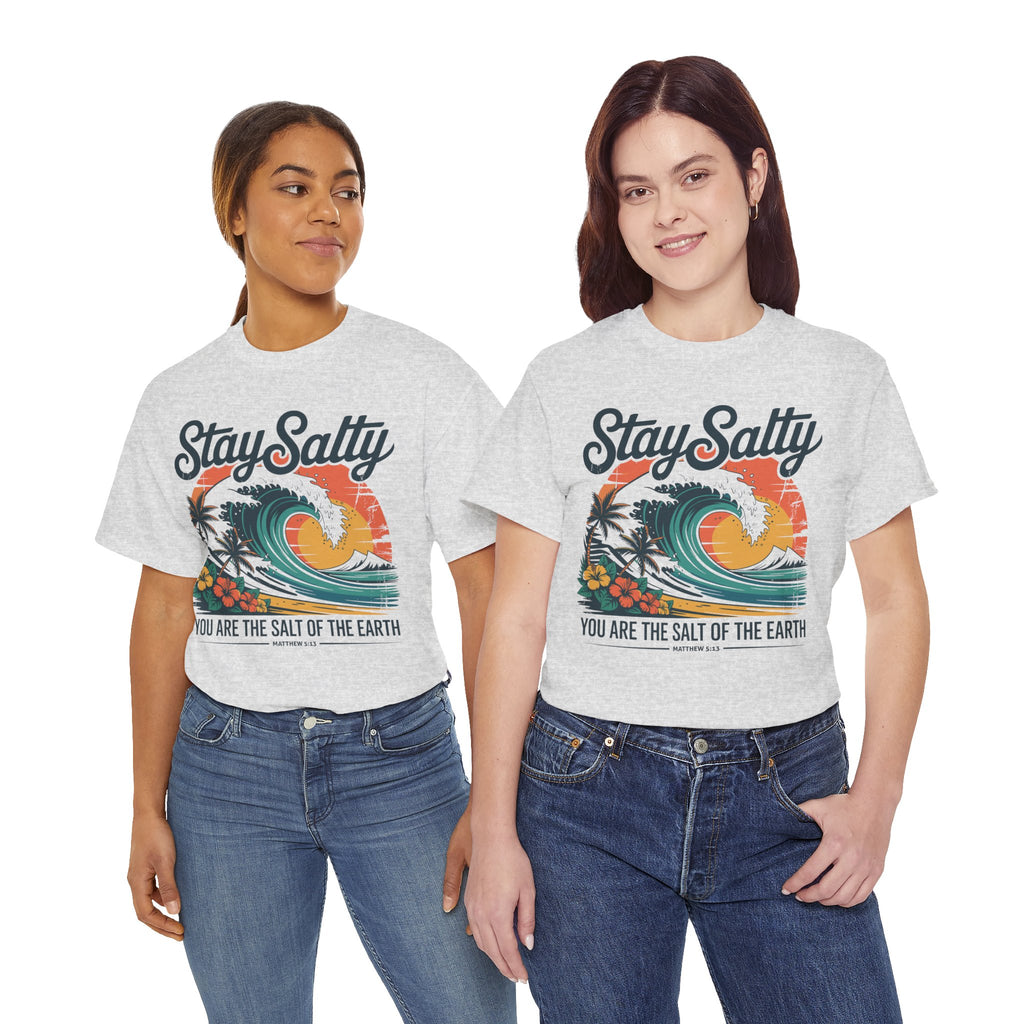 Stay Salty Beach Tee — "You are the salt of the earth (Matthew 5:13)"Unisex Cotton Tee