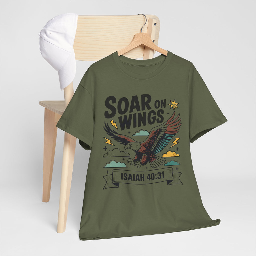 Isaiah 40:31 "Soar on Wings" Eagle Unisex Cotton T-Shirt