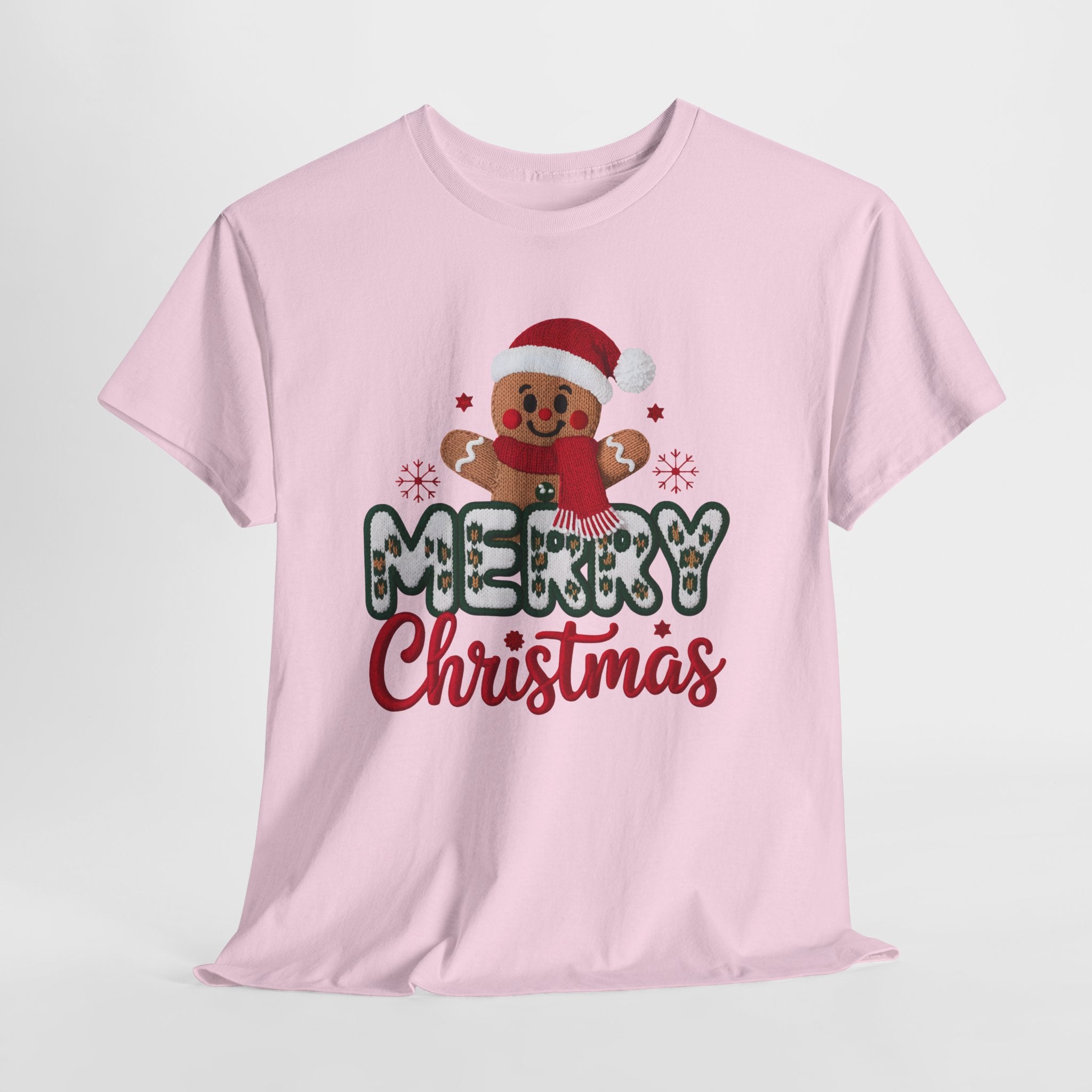 Gingerbread Santa 'Merry Christmas' Unisex Cotton Tee T-Shirt