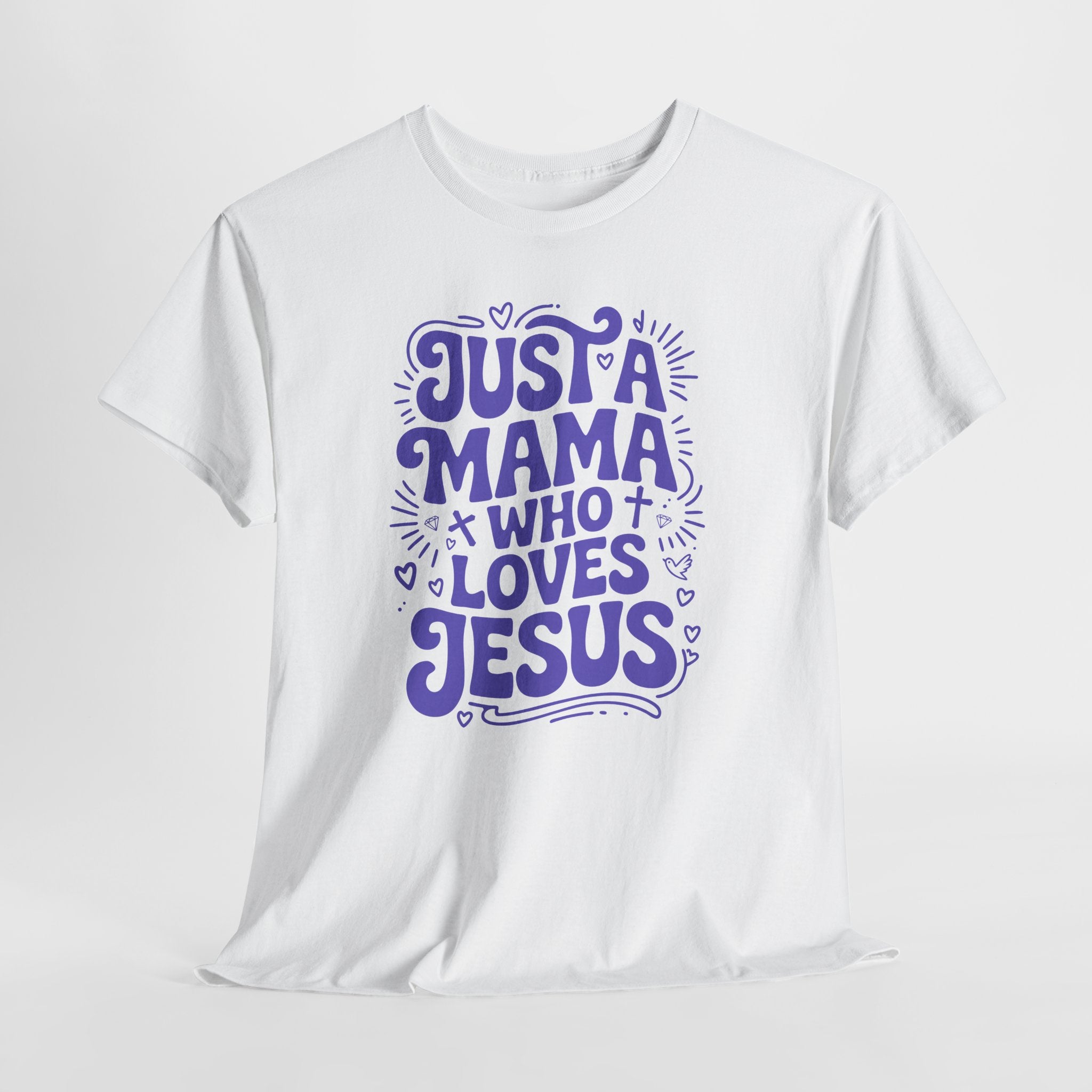 Mama Who Loves Jesus T-Shirt — Bright Green Bubbly Faith Unisex Cotton Tee