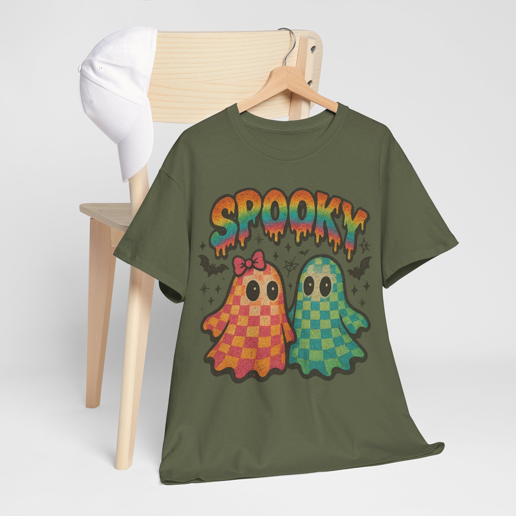 Spooky Pastel Ghosts Unisex Cotton Tee