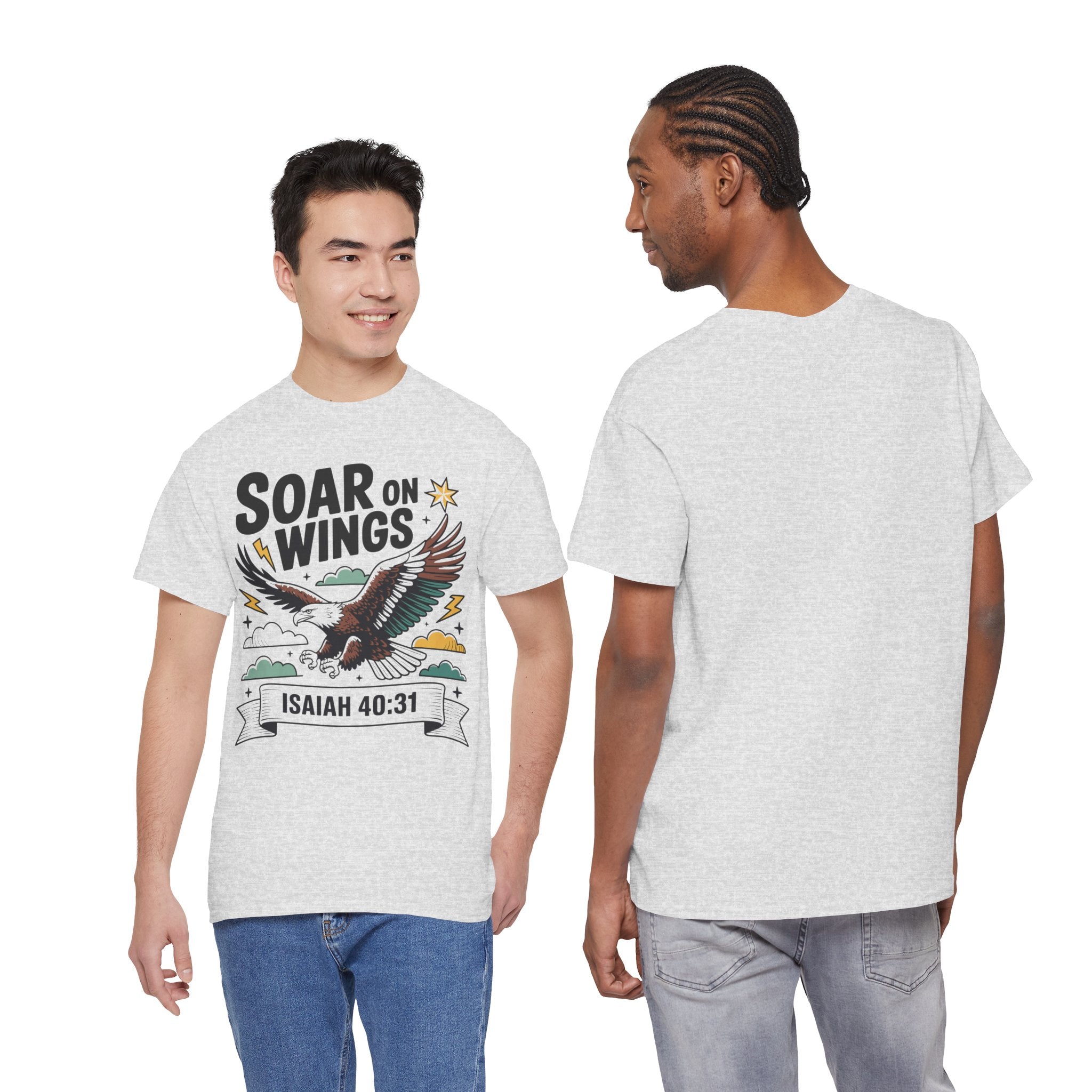 Isaiah 40:31 "Soar on Wings" Eagle Unisex Cotton T-Shirt