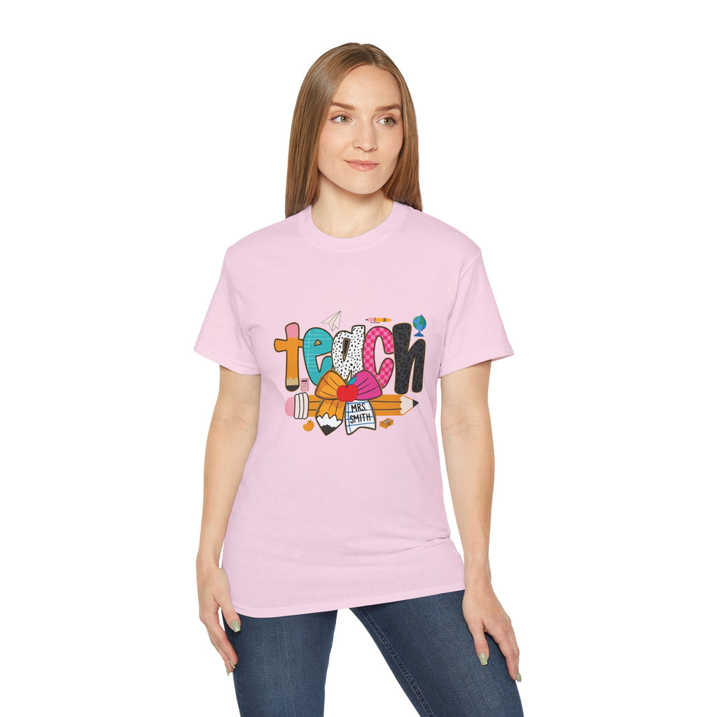 Colorful Teach Graphic Tee for Educators