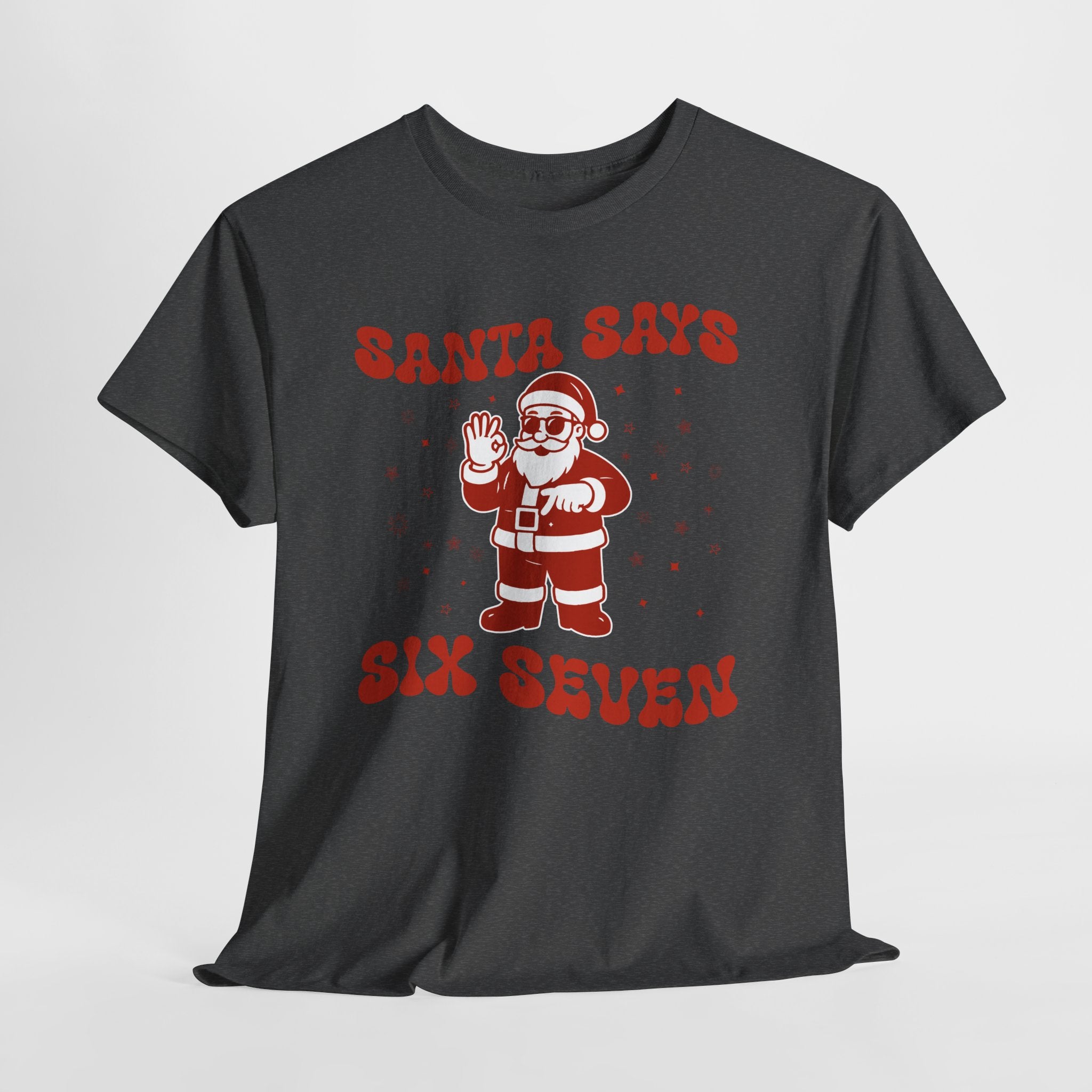 Retro 'Santa Says Six Seven' Christmas Unisex Cotton Tee