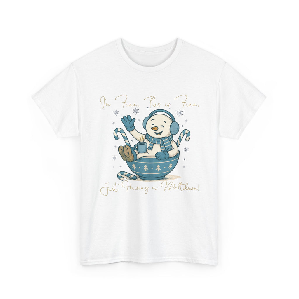 Snowman Hot Cocoa Unisex Cotton Tee