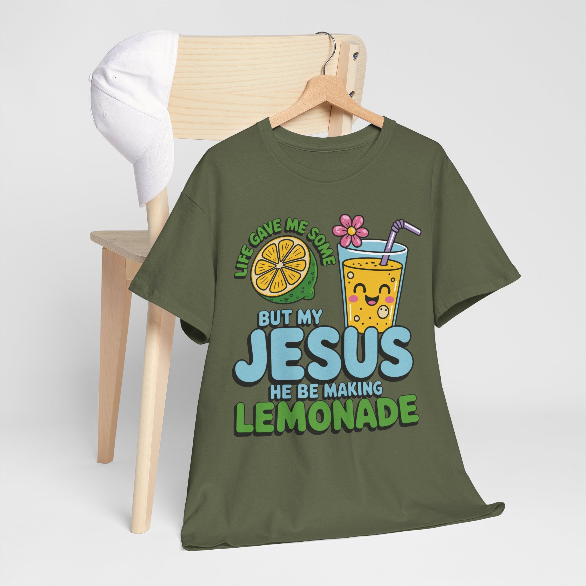 Christian Lemonade T‑Shirt — "Life Gave Me Some Lemons, My Jesus Makes Lemonade"Unisex Cotton Tee