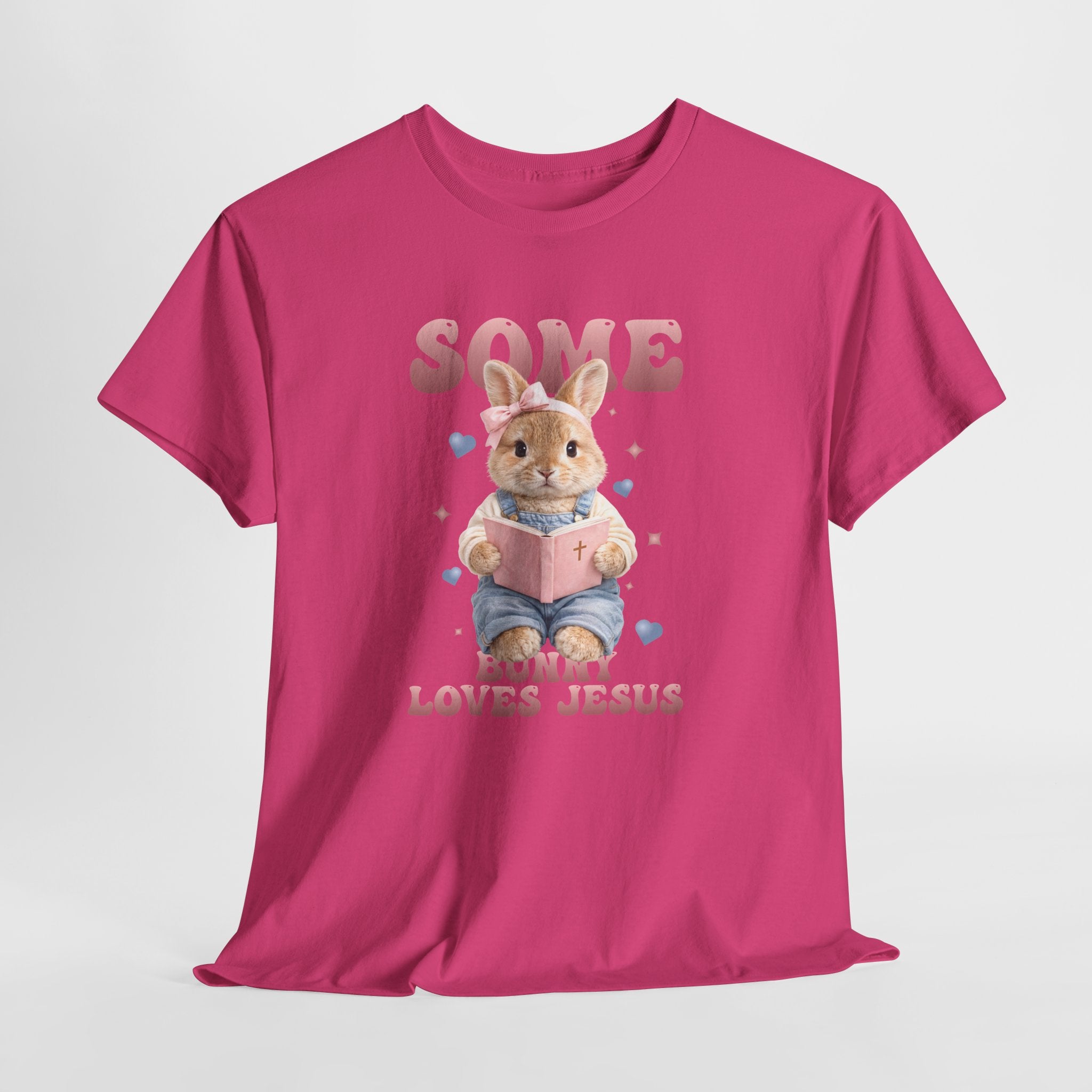 Some Bunny Loves Jesus Bunny Bible Unisex Cotton Tee