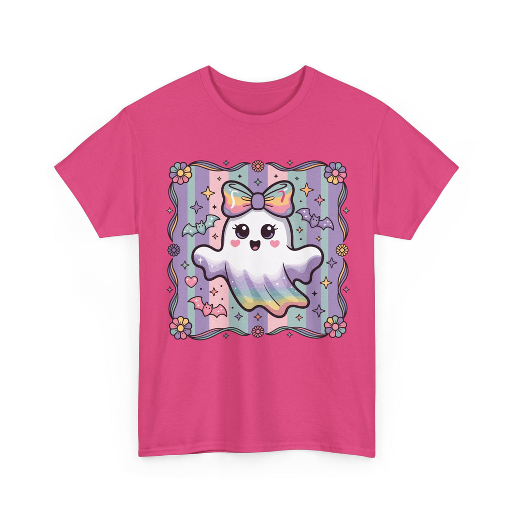Pastel Ghost Rainbow Bow Unisex Cotton Tee