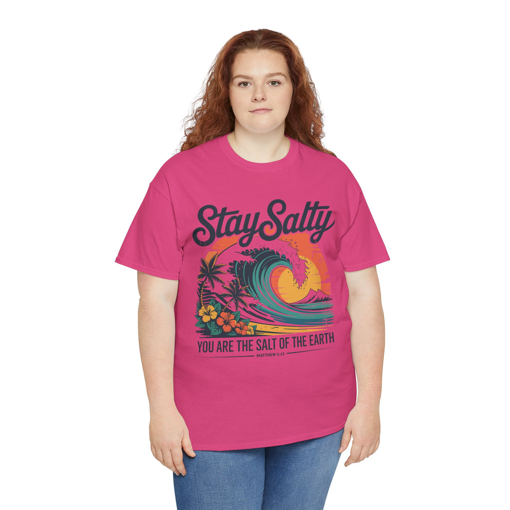 Stay Salty Beach Tee — "You are the salt of the earth (Matthew 5:13)"Unisex Cotton Tee