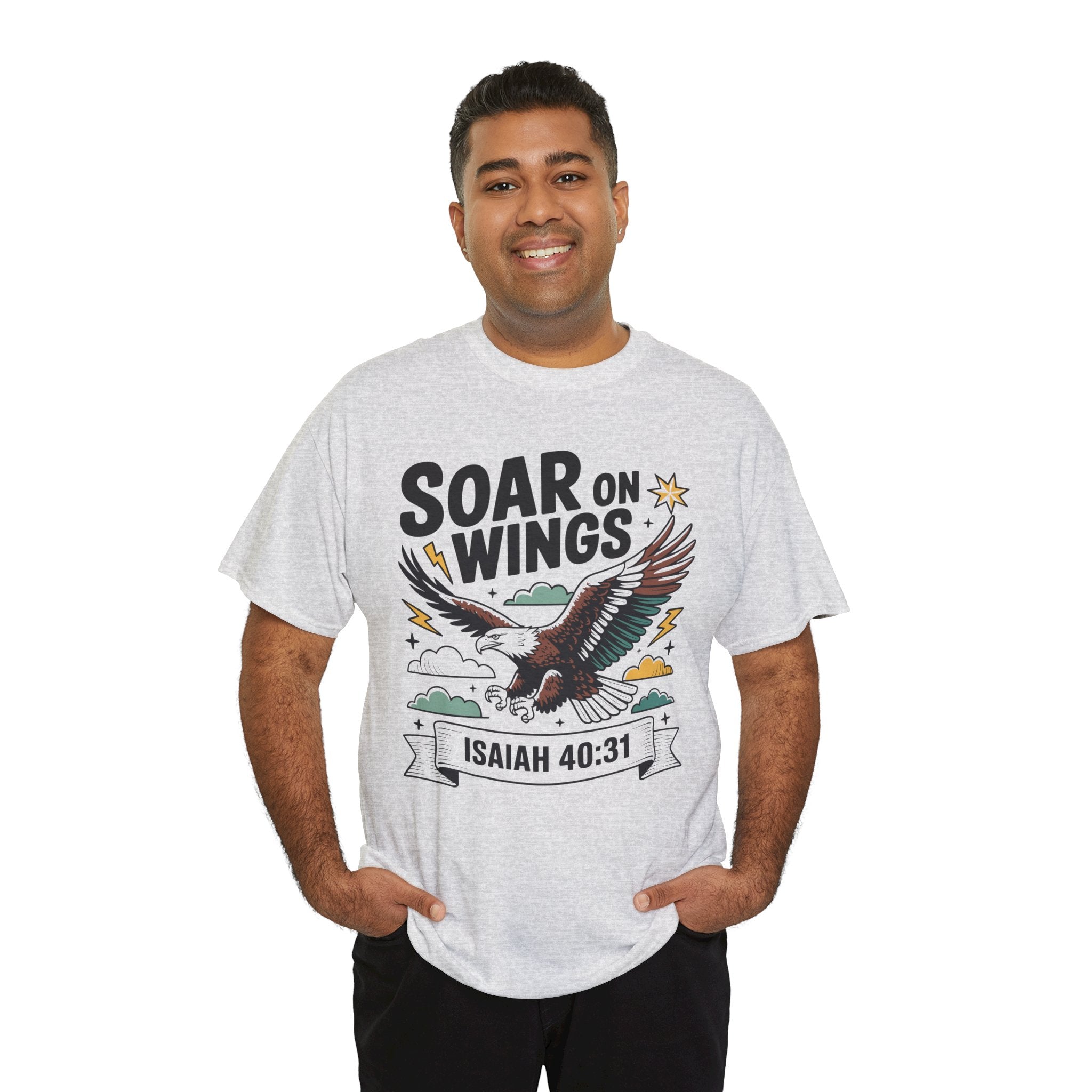Isaiah 40:31 "Soar on Wings" Eagle Unisex Cotton T-Shirt