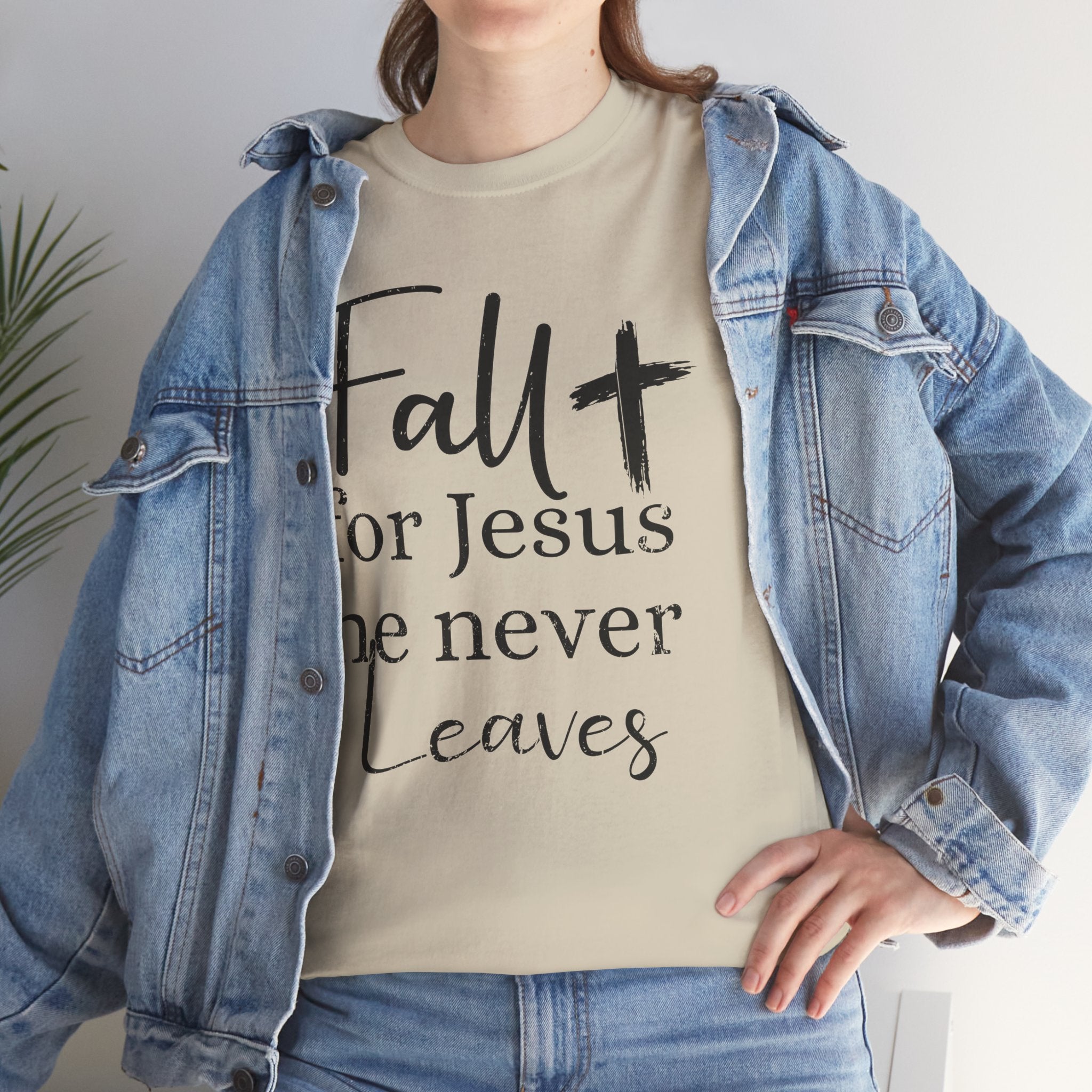 Fall for Jesus Pumpkin Church Unisex Cotton T-Shirt