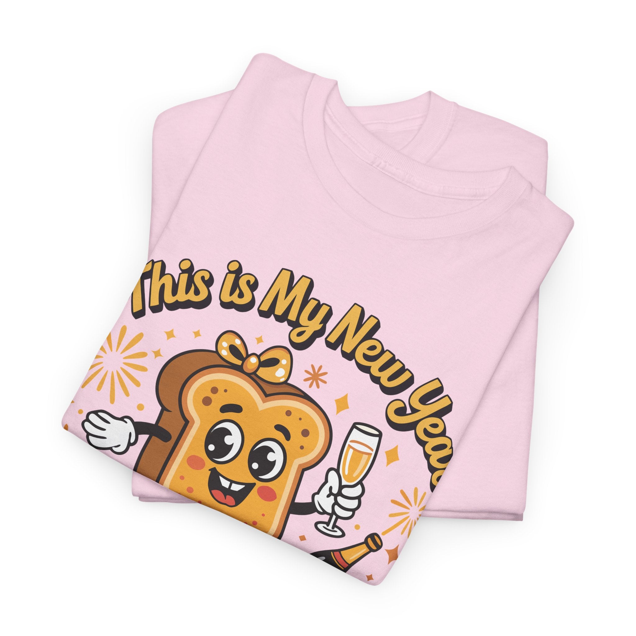 New Year Toast T-Shirt — "This Is My New Year Toast" Champagne & Fireworks Unisex Cotton Tee