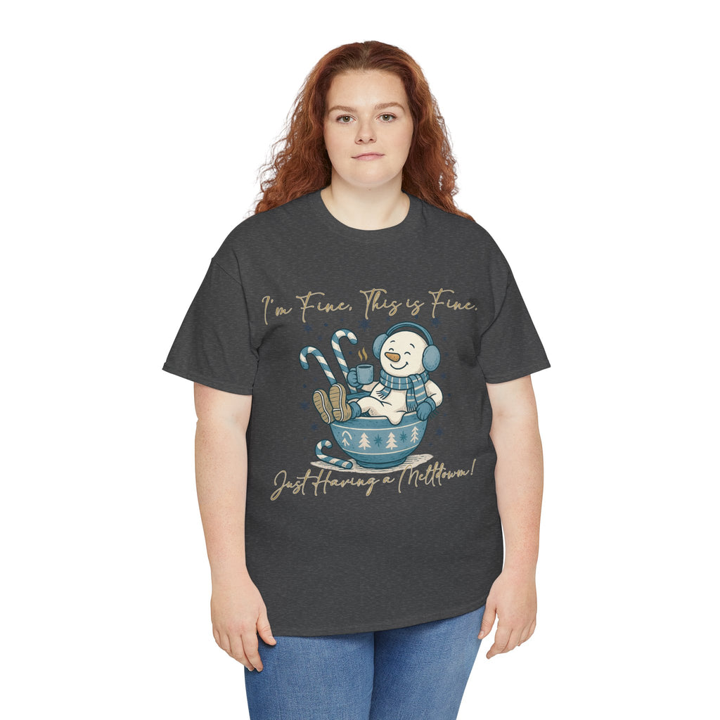 Snowman Hot Cocoa Unisex Cotton Tee