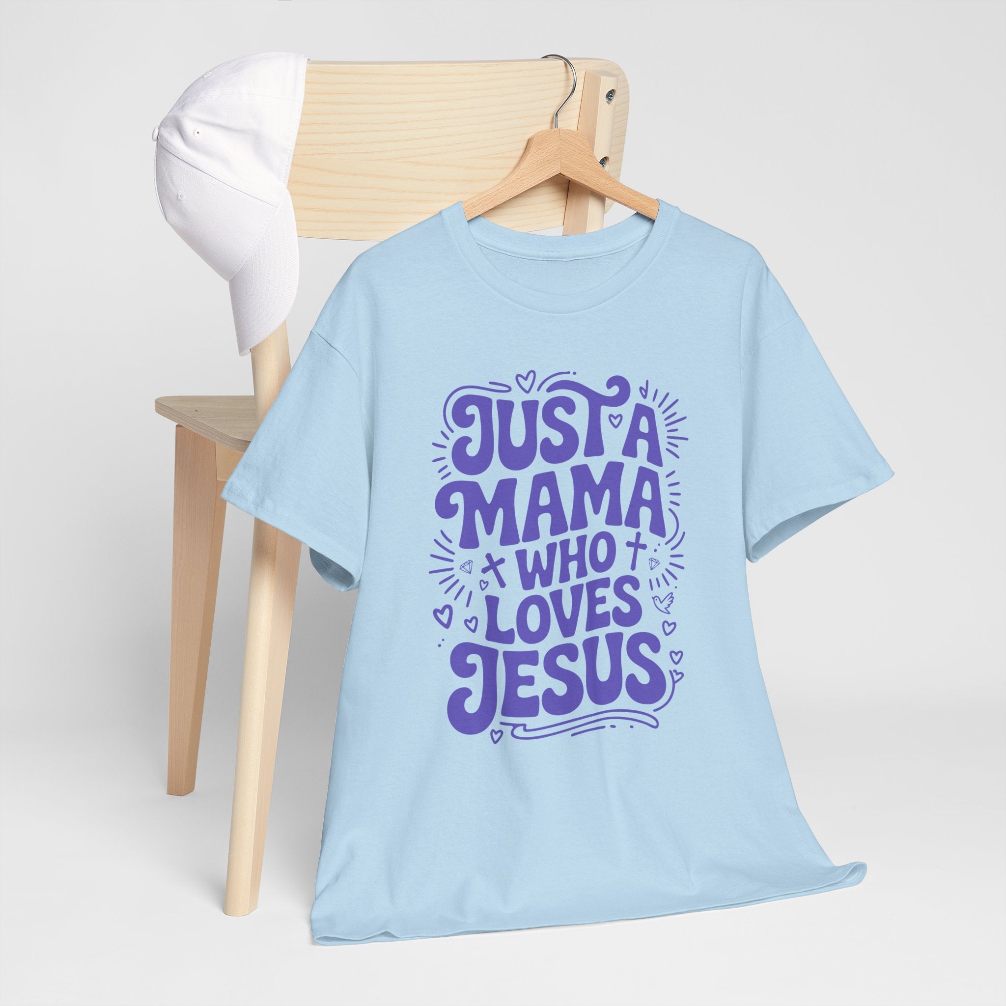 Mama Who Loves Jesus T-Shirt — Bright Green Bubbly Faith Unisex Cotton Tee