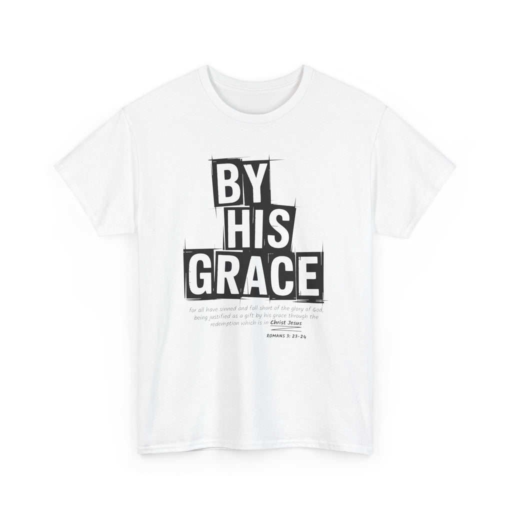 By His Grace tee — Minimalist Faith Christian Unisex Cotton T-Shirt