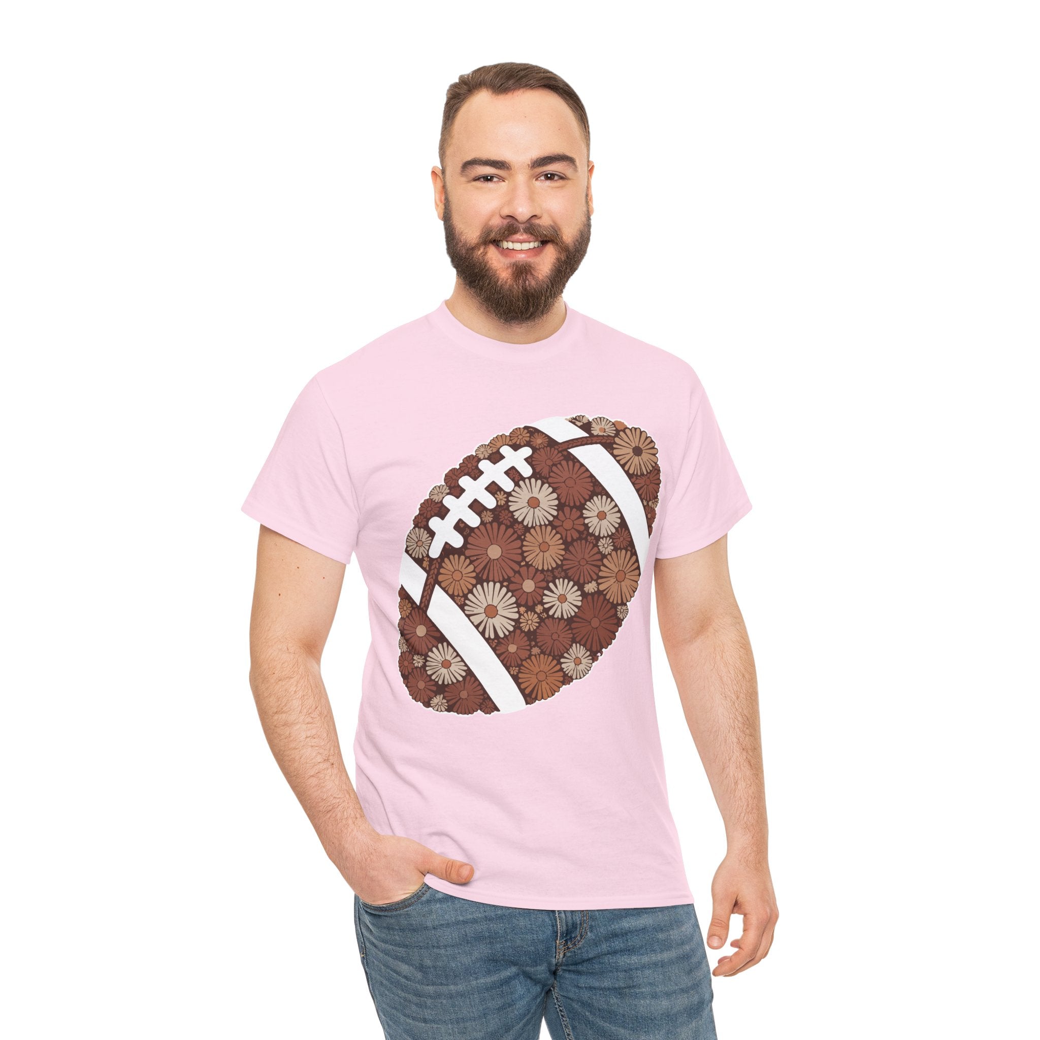 Game Day Touch Down Football Tee — Helmets, Flags & Cheer Icons Unisex Cotton Tee