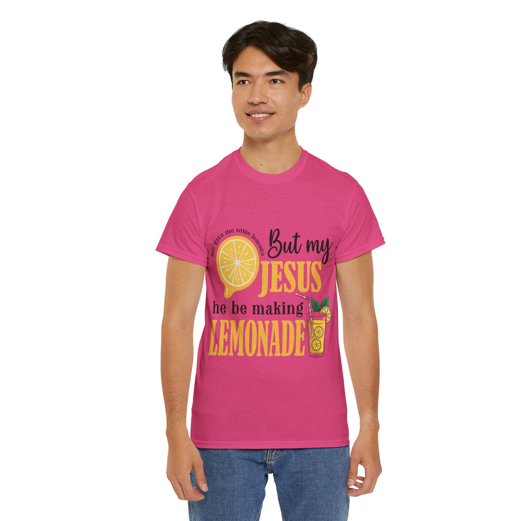 Jesus Lemonade Tee — Lemon Slice & Glass Graphic Christian Unisex Cotton T-Shirt