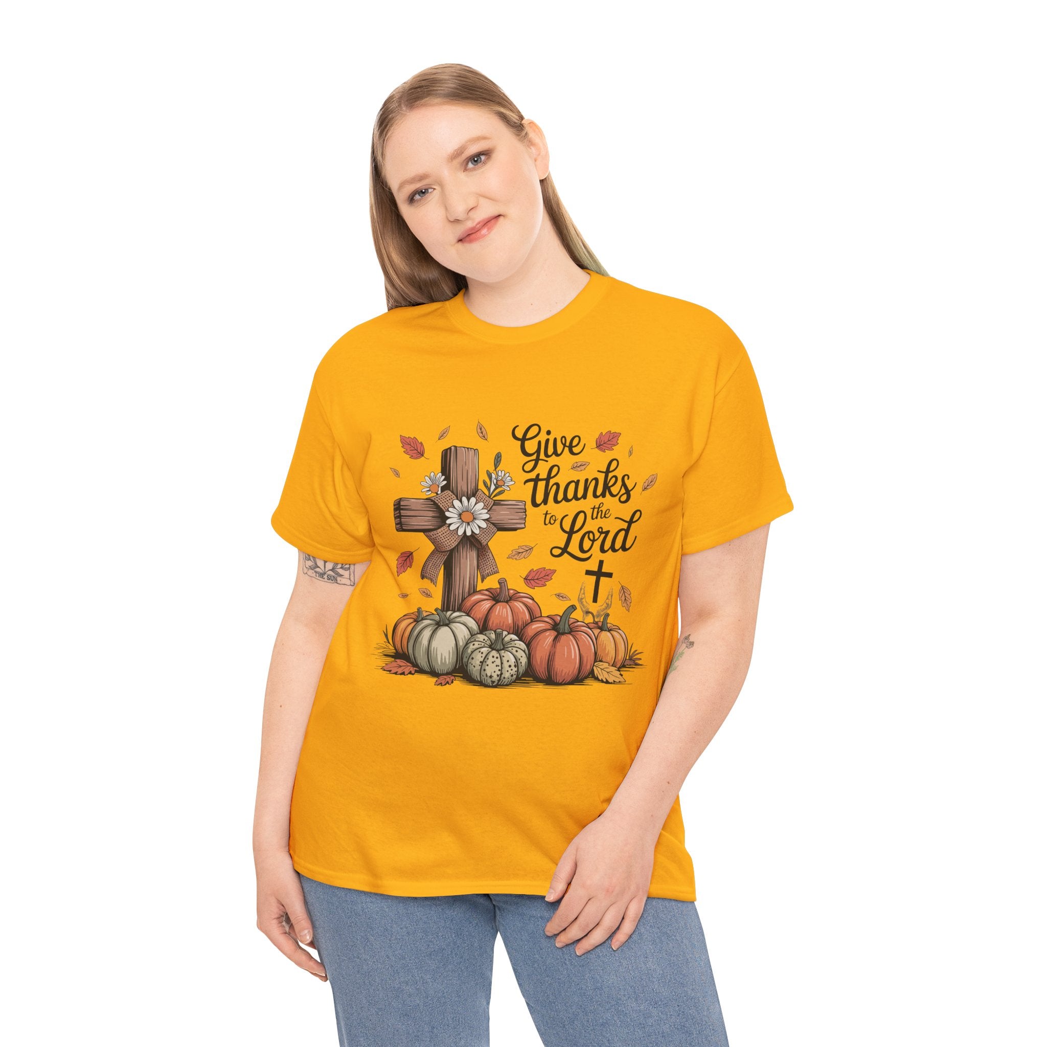 Thankful Cross Tee for Fall- Unisex