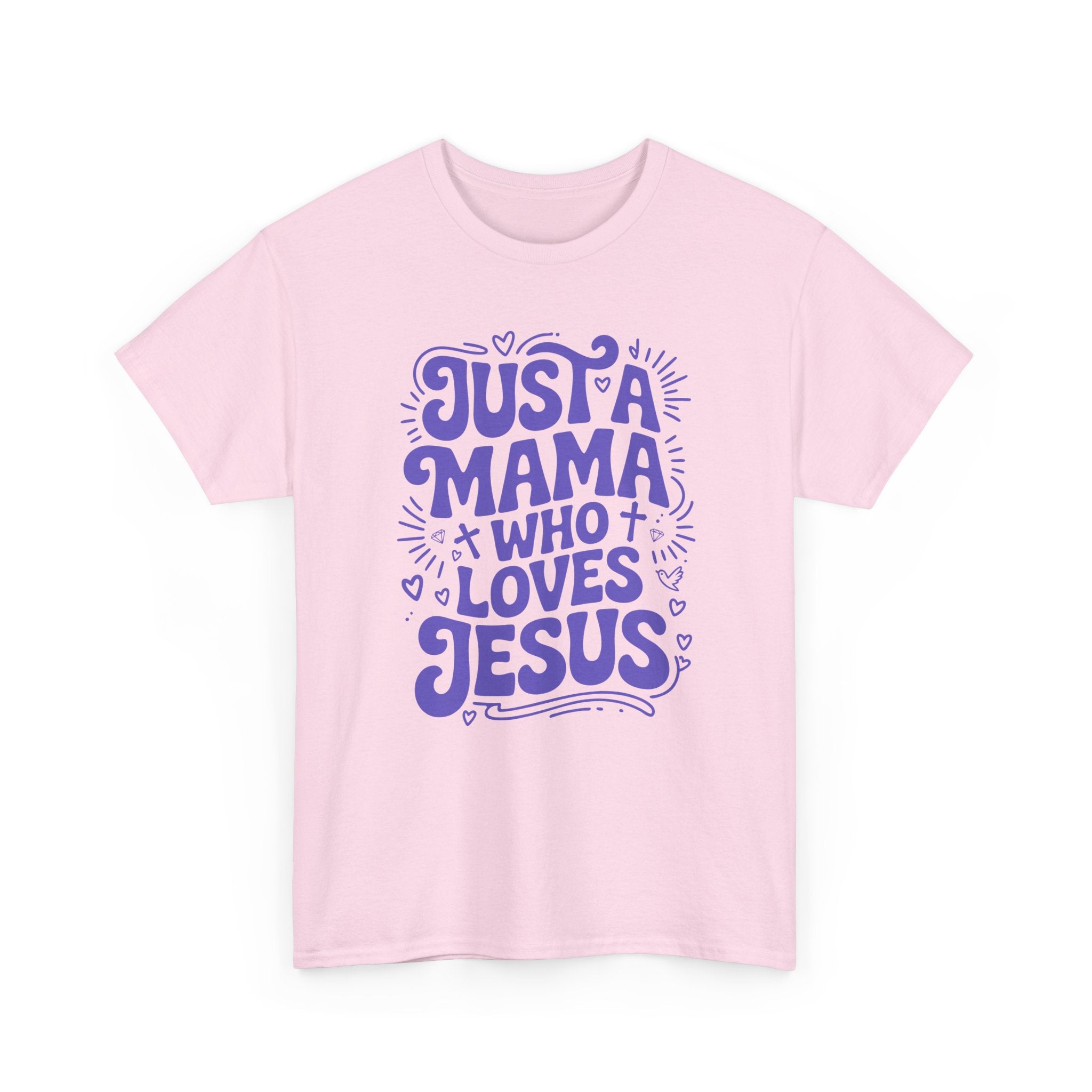 Mama Who Loves Jesus T-Shirt — Bright Green Bubbly Faith Unisex Cotton Tee