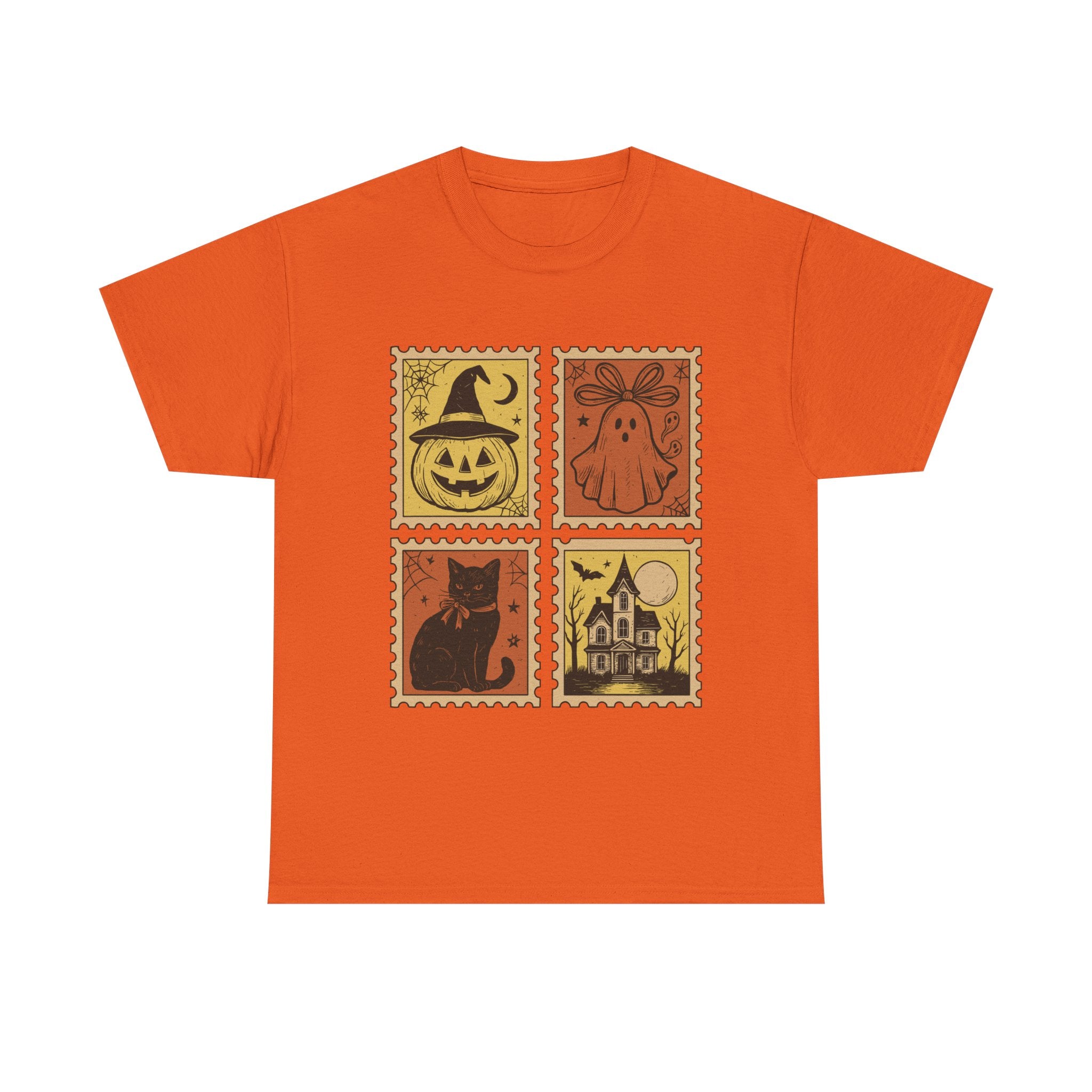 Halloween Stamp Design Unisex Heavy Cotton Tee