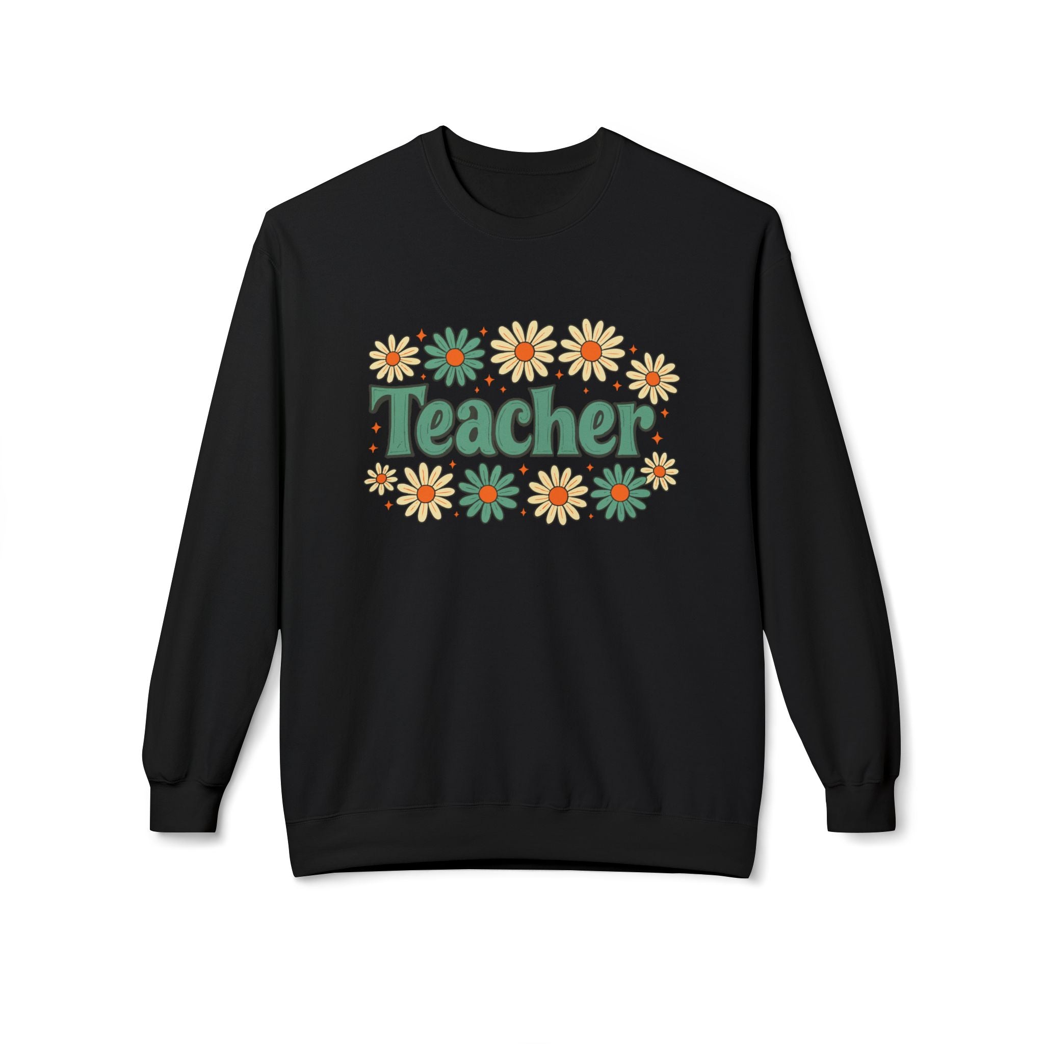 Teacher Floral Crewneck Sweatshirt