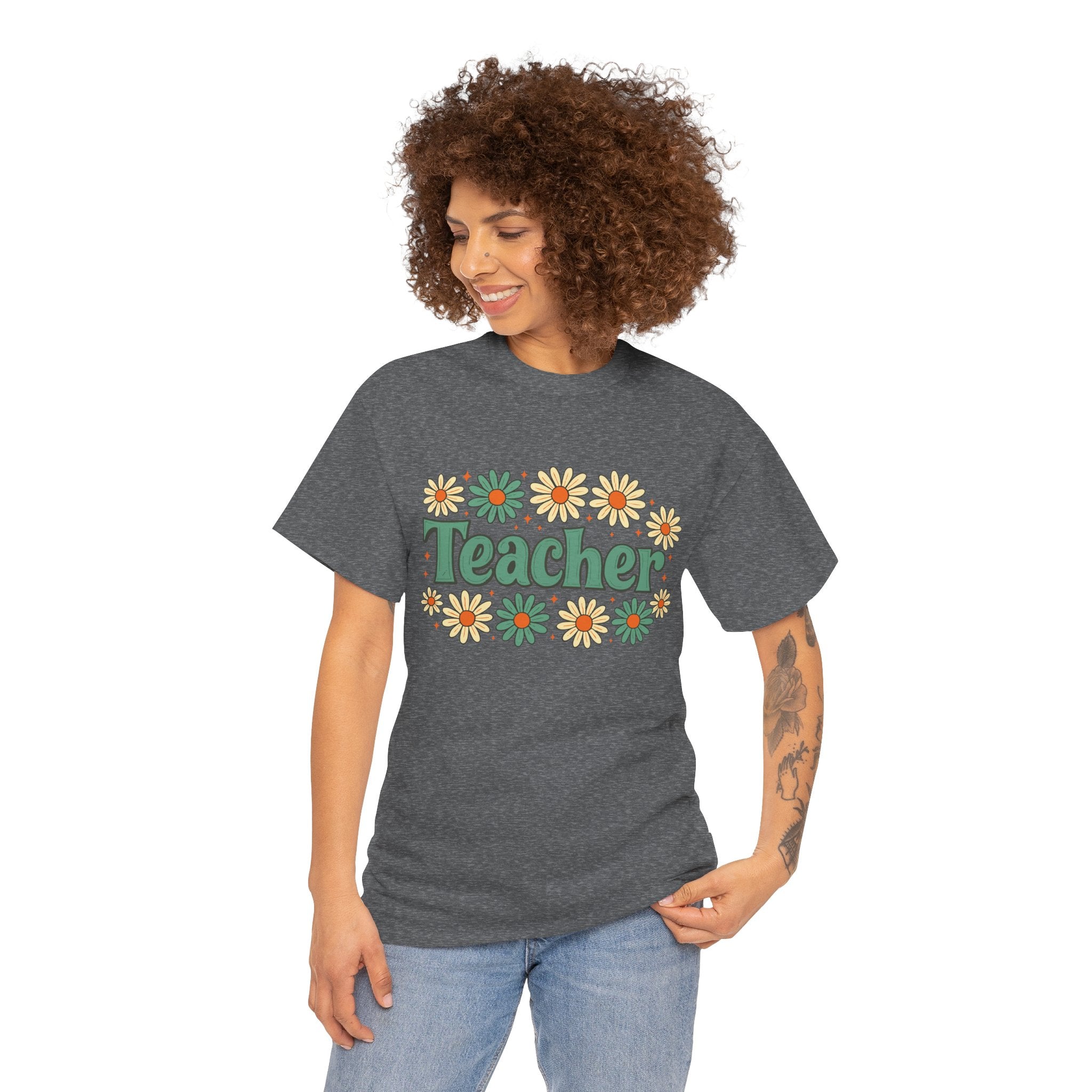 Floral Teacher Tee - Perfect Gift for Educators