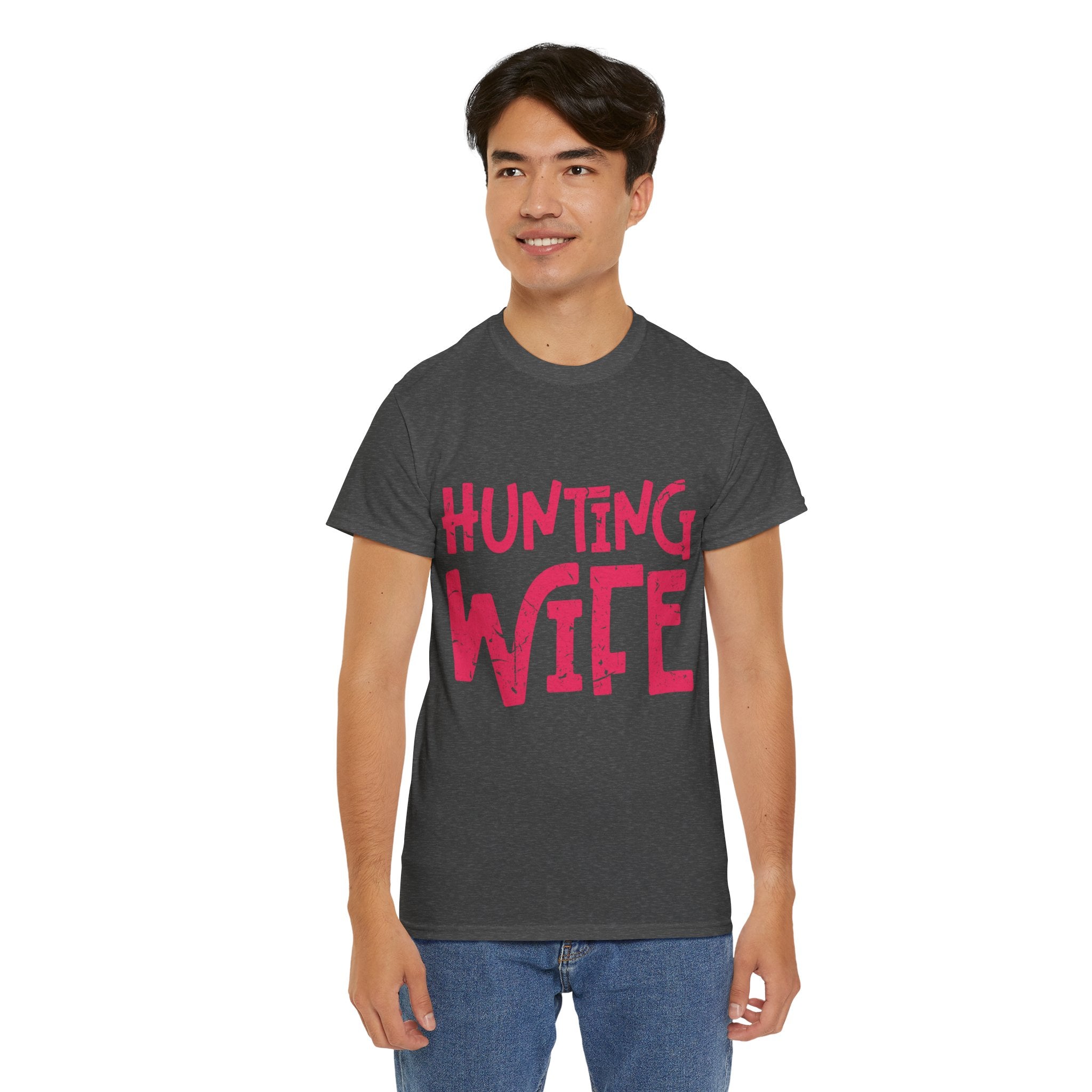 Hunting Season Vintage Badge T-Shirt — Rugged Orange Hunting Unisex Cotton Tee