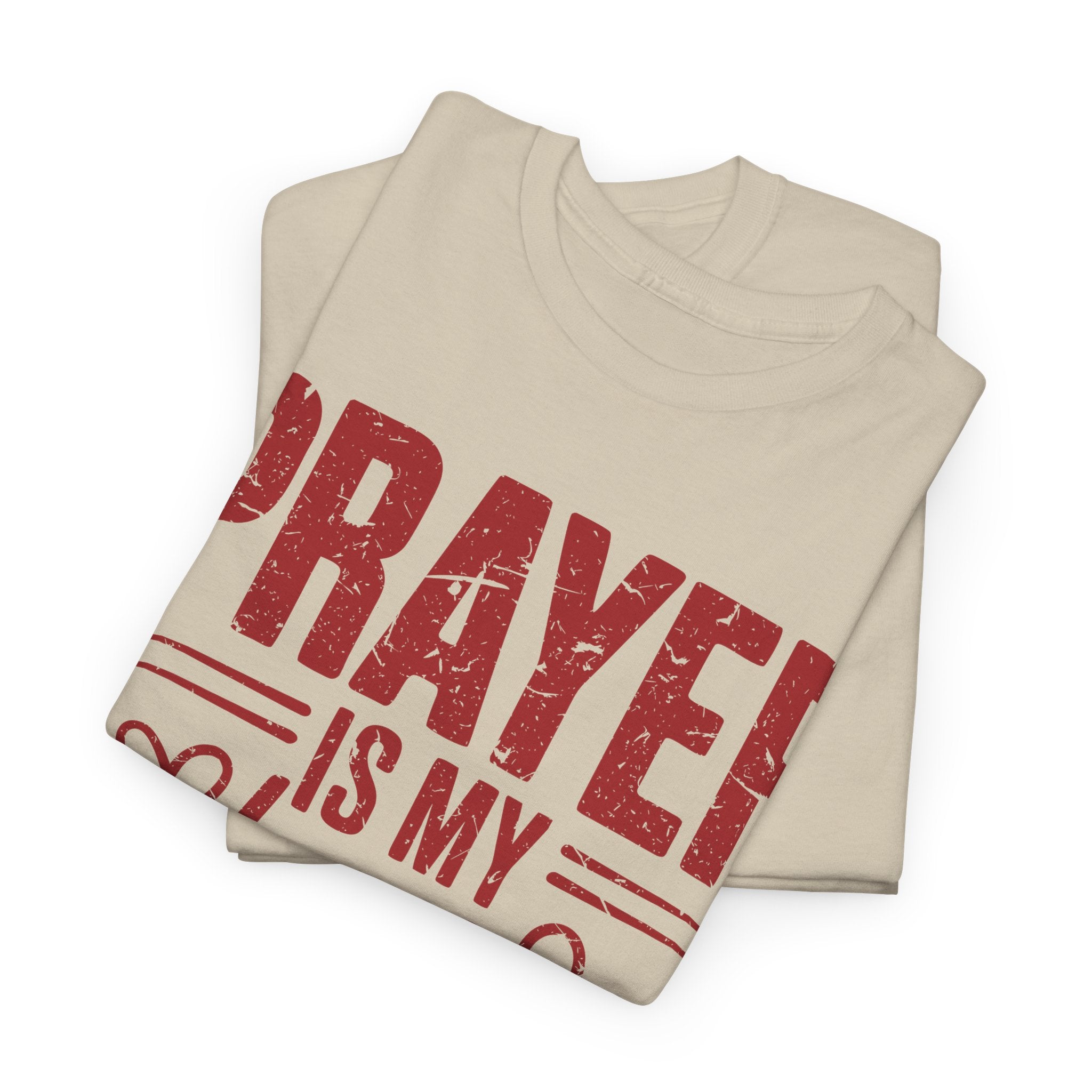 Prayer Is My Love Language T-Shirt — Faith-Inspired Red Hearts Unisex Cotton Tee