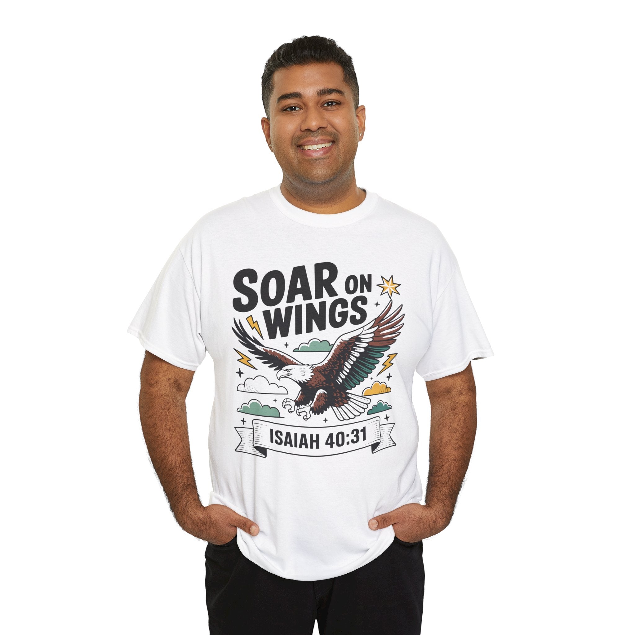 Isaiah 40:31 "Soar on Wings" Eagle Unisex Cotton T-Shirt