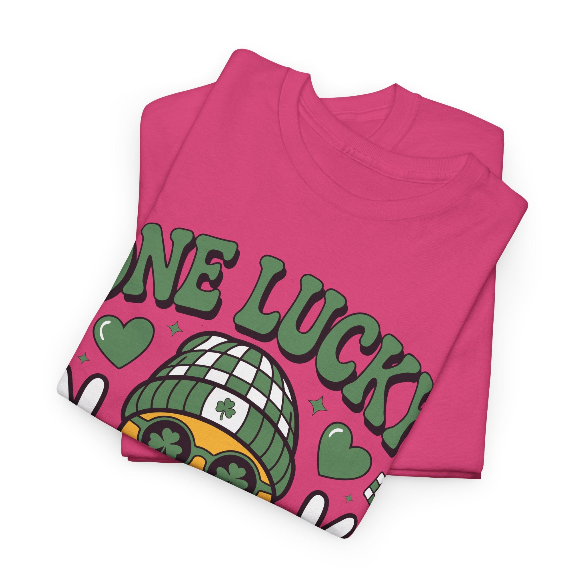 One Lucky Dude Shamrock Tee — St. Patrick's Day Smiley Unisex Cotton Tshirt