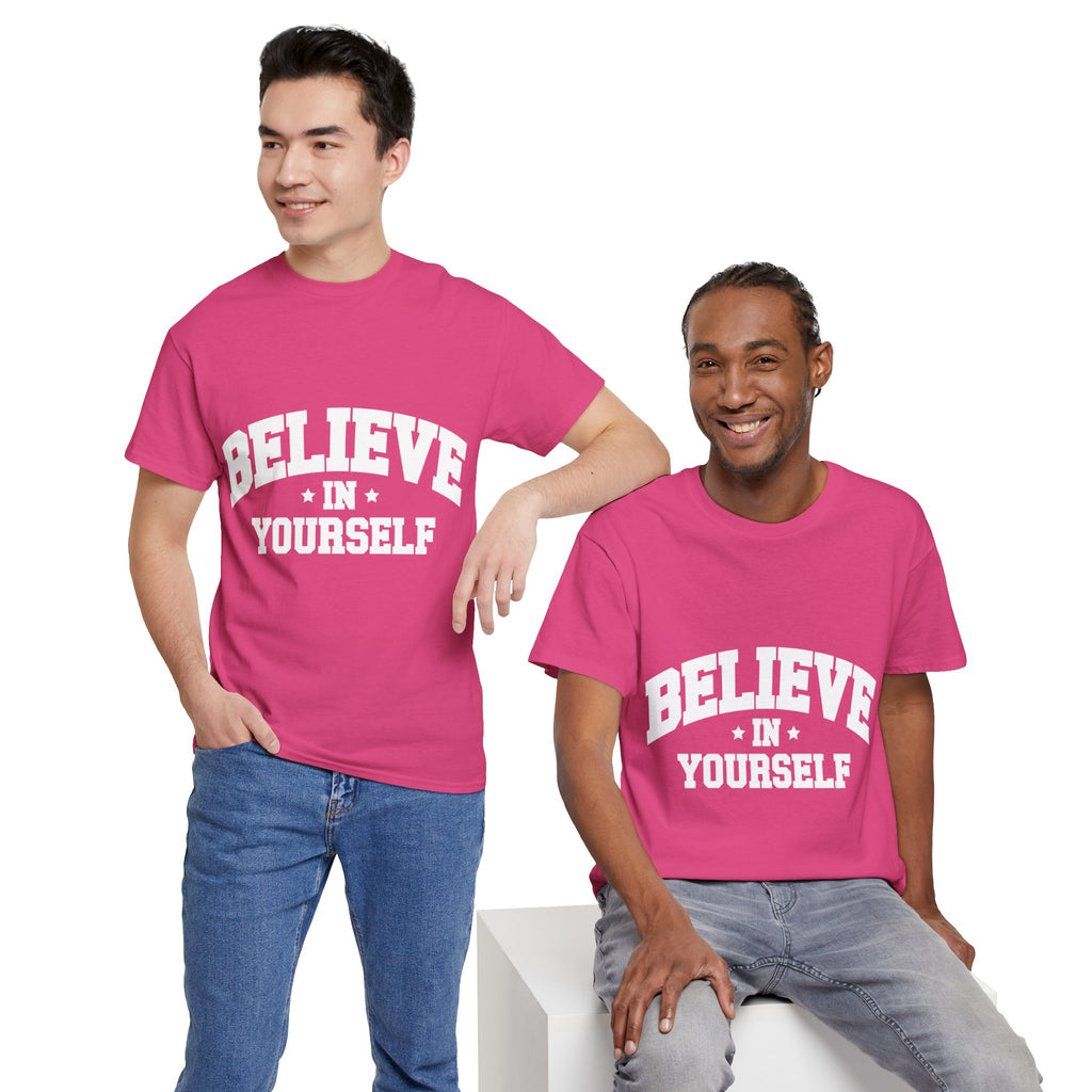 Believe in Yourself Varsity Unisex Cotton Tee