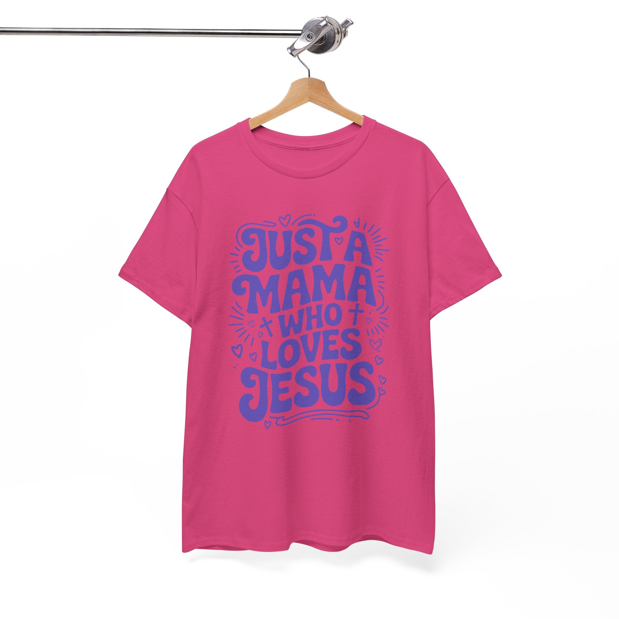 Mama Who Loves Jesus T-Shirt — Bright Green Bubbly Faith Unisex Cotton Tee