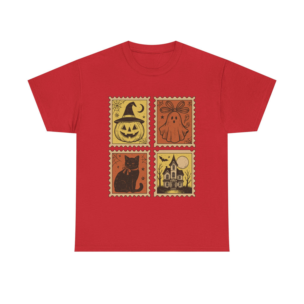 Halloween Stamp Design Unisex Heavy Cotton Tee