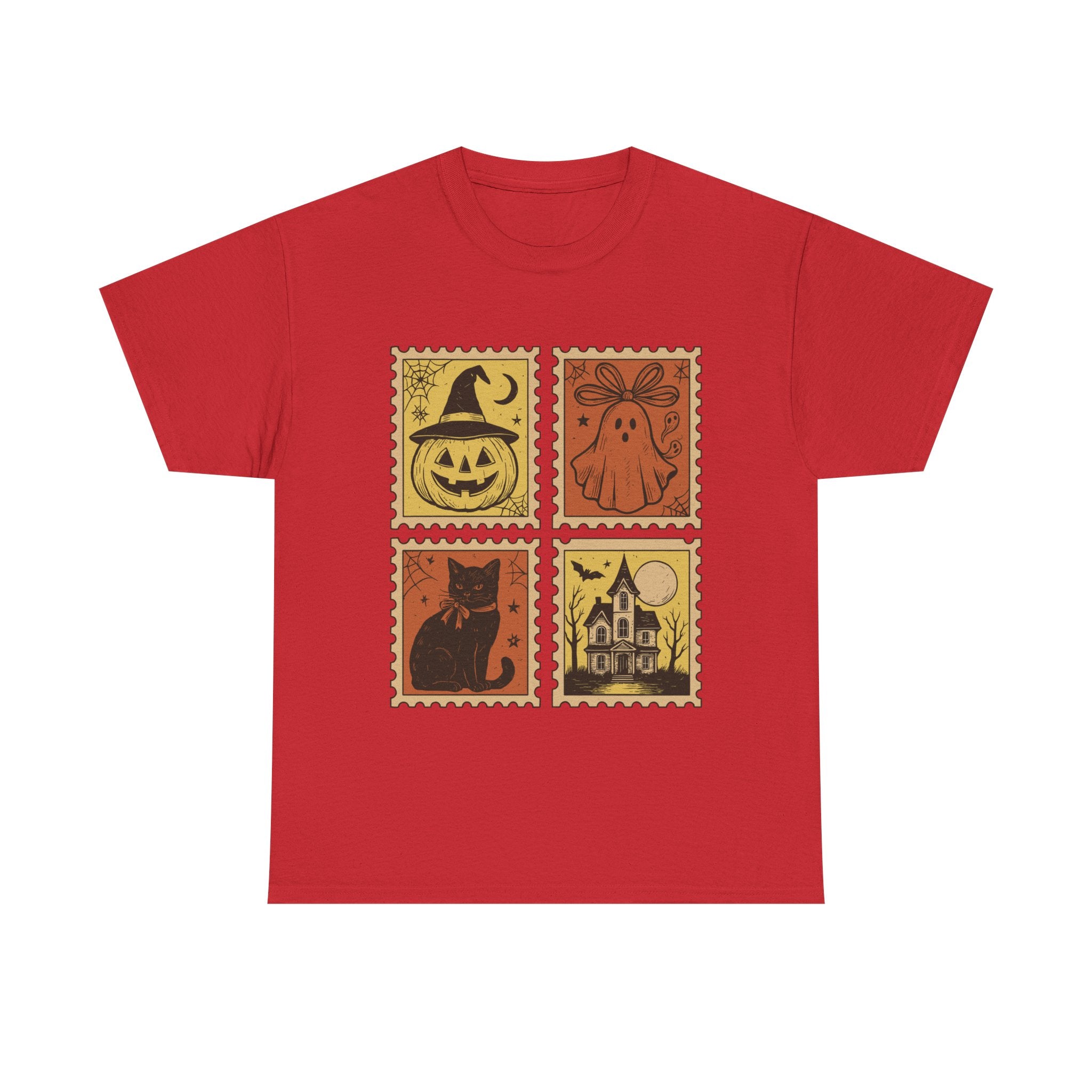 Halloween Stamp Design Unisex Heavy Cotton Tee