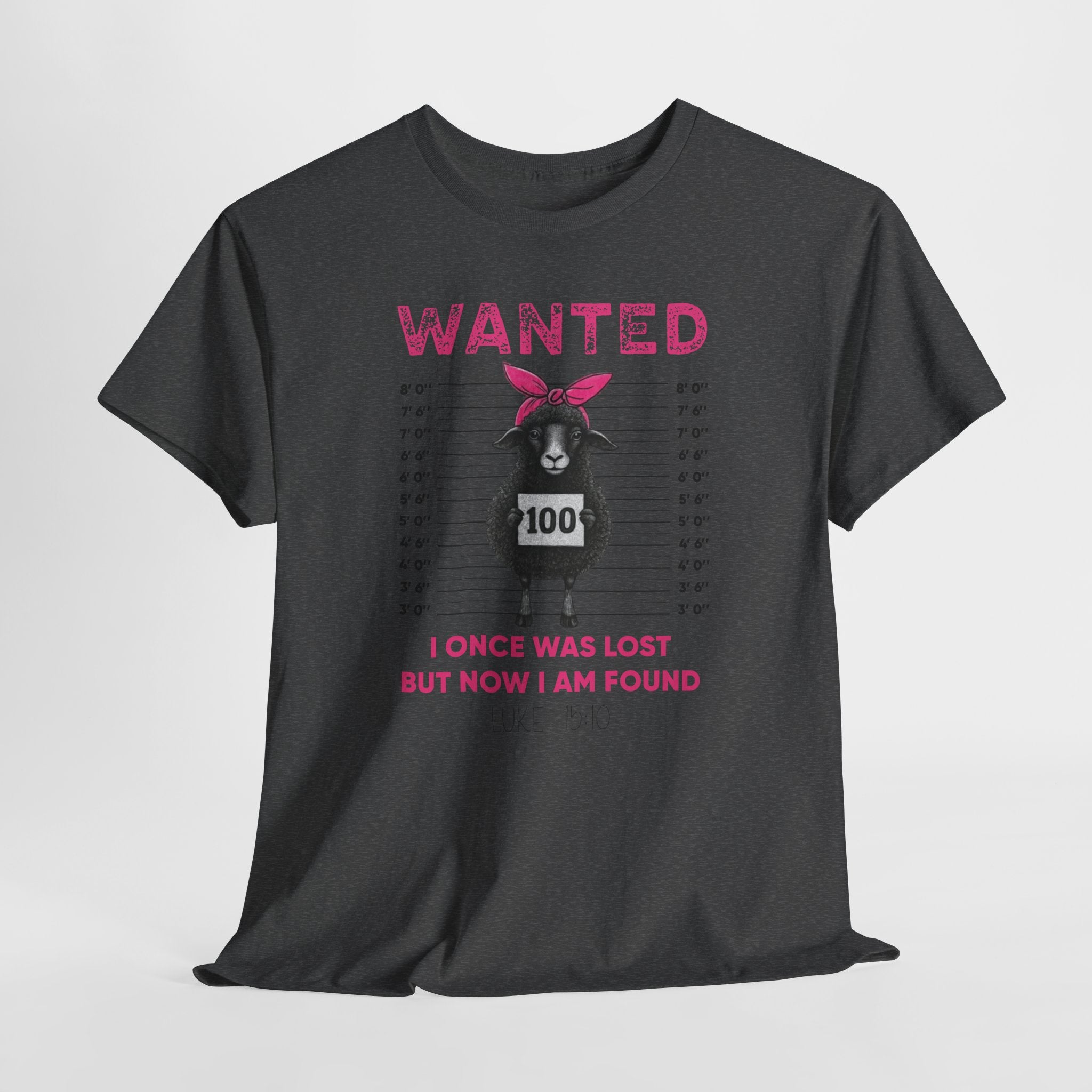 WANTED Black Sheep 'I Once Was Lost But Now I Am Found' Unisex Cotton T-Shirt