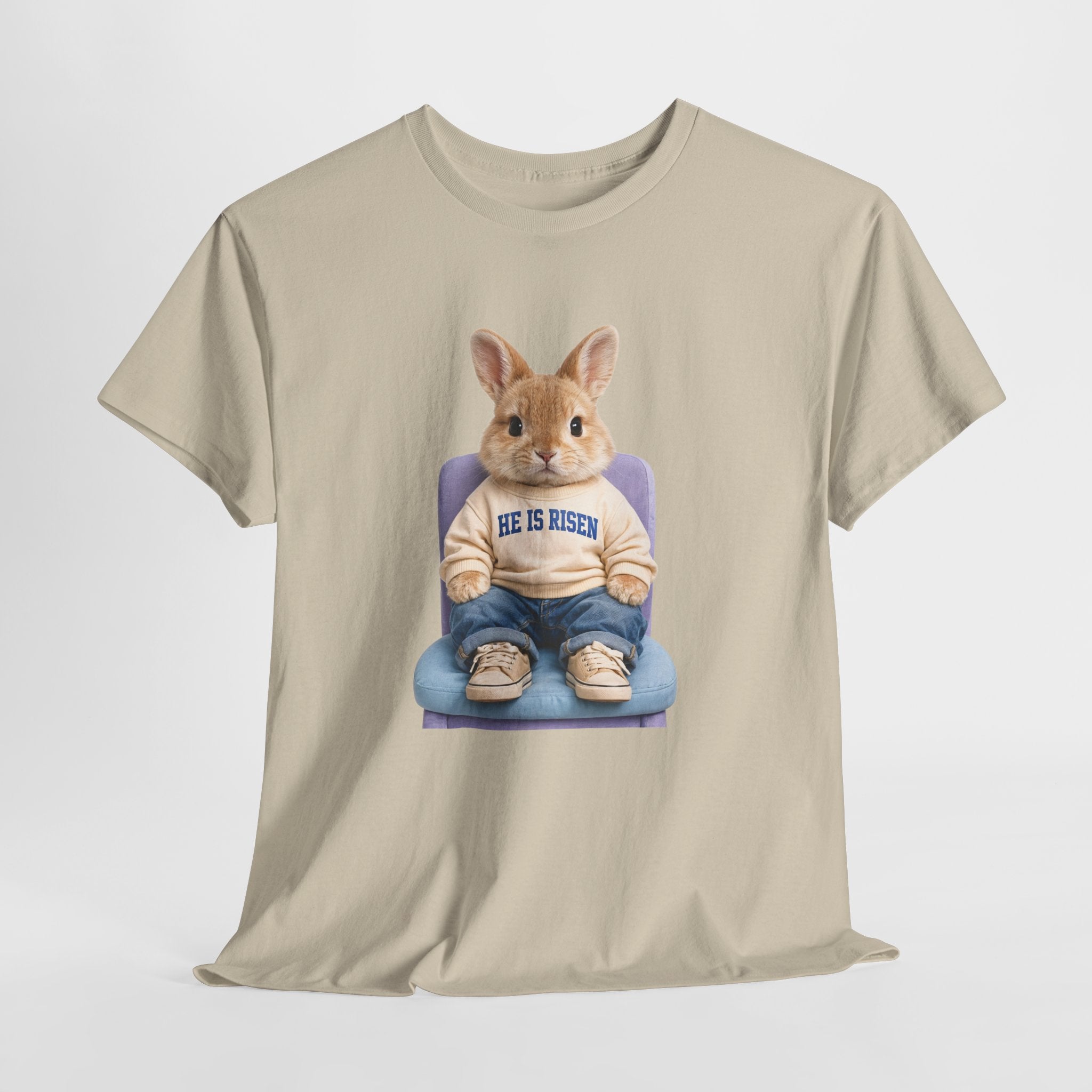 Easter 'He Is Risen' Bunny Unisex Cotton Tee
