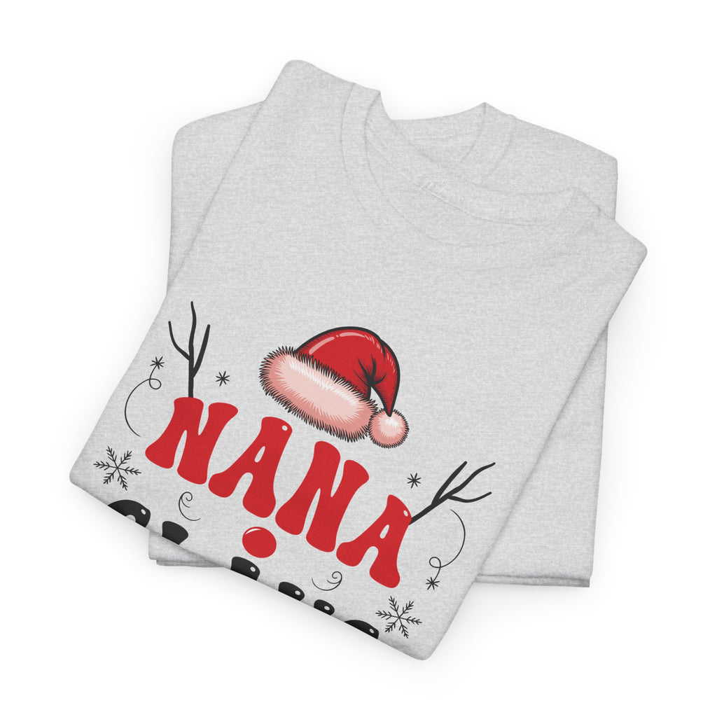 Nana Christmas T-Shirt — Santa Hat & Elf Boots Holiday Unisex Cotton Tee