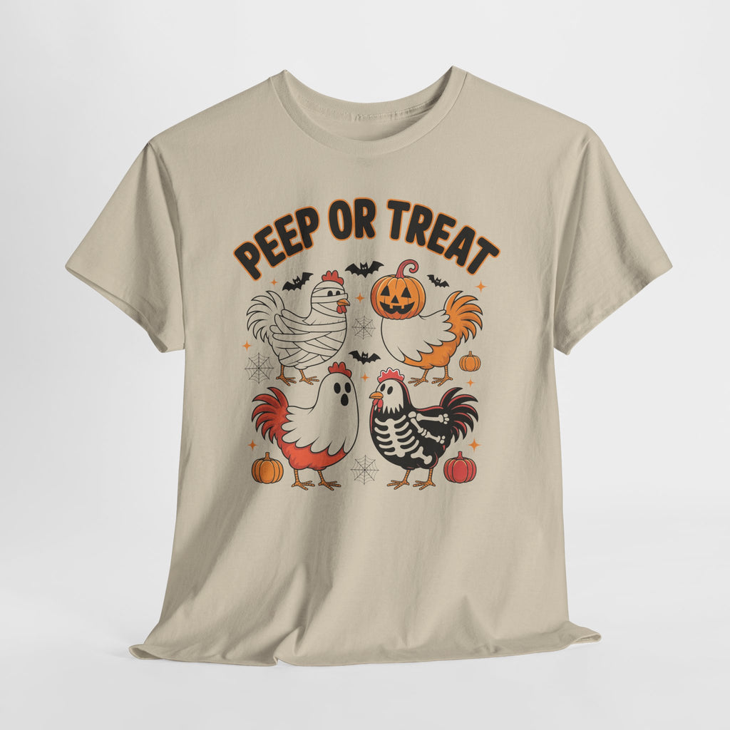 Peep or Treat Halloween Unisex Cotton Tee