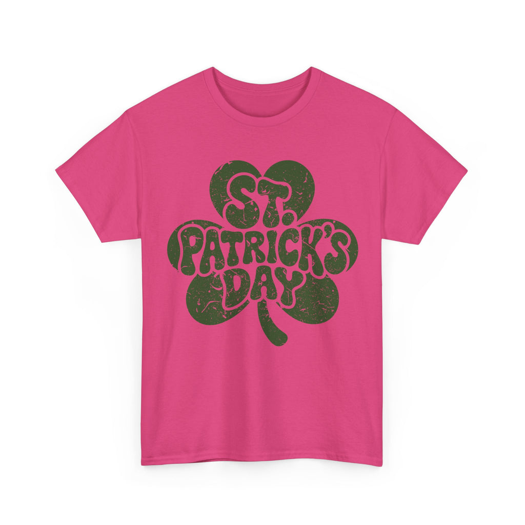 St. Patrick's Day Shamrock Tee — Retro Bubble Lettering Unisex Cotton Tee