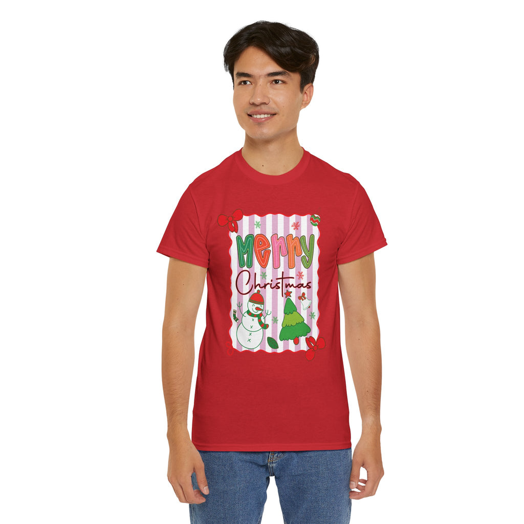 Christmas Snowman Unisex Cotton Tee
